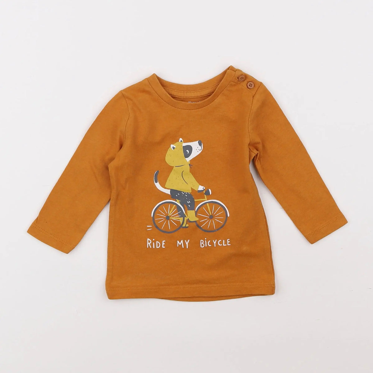 Vertbaudet - tee-shirt marron - 6 mois