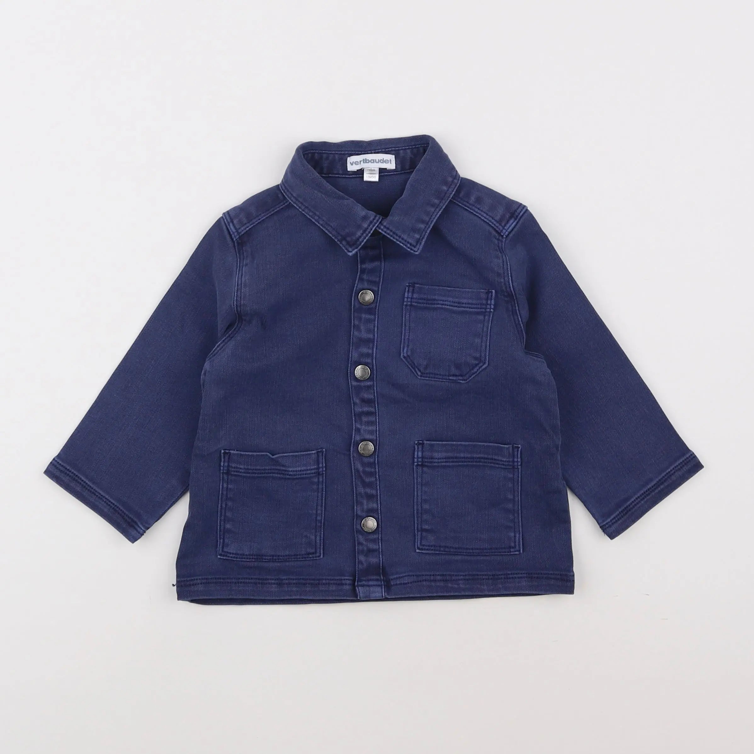 Vertbaudet - veste bleu - 12 mois