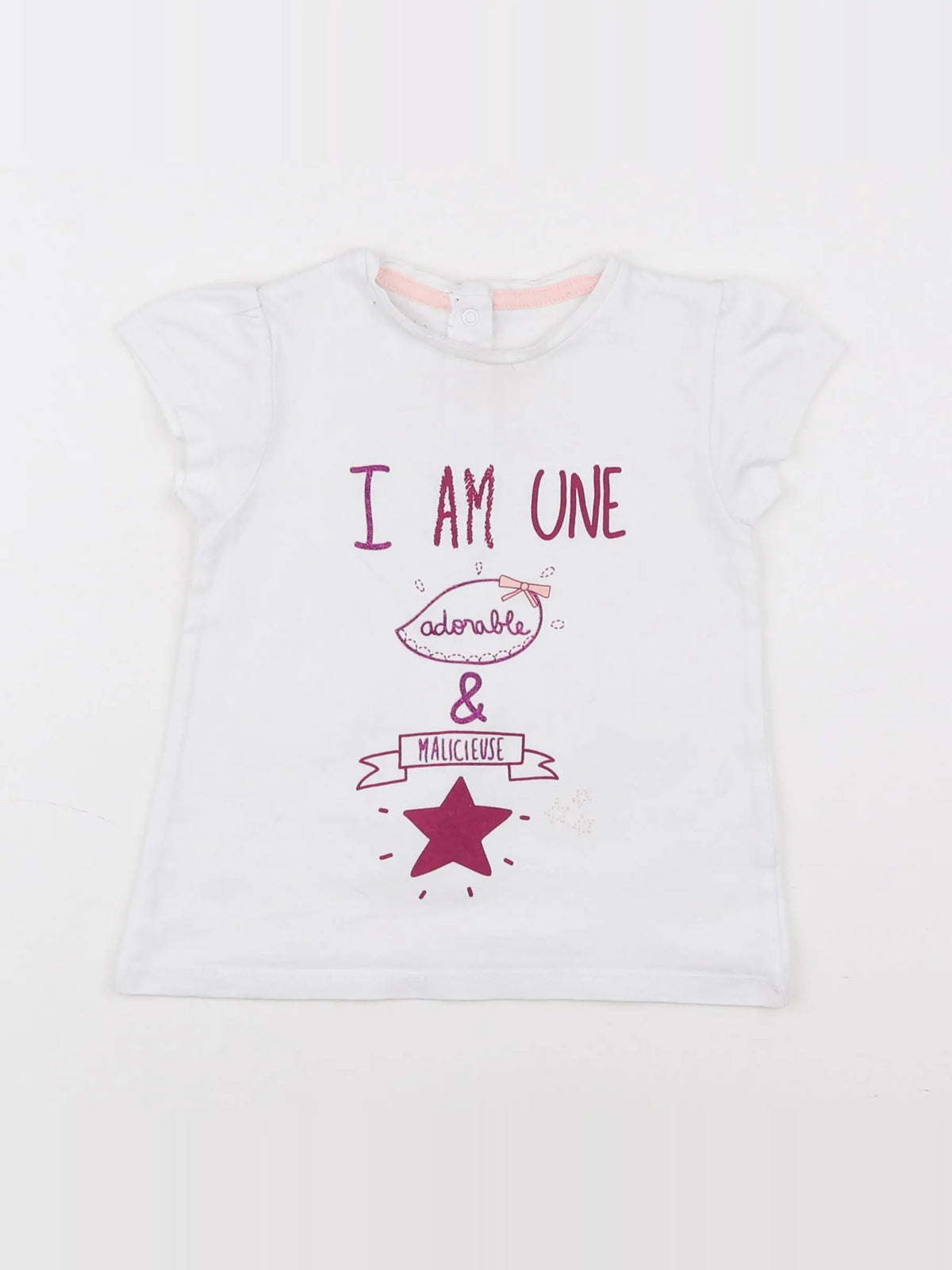 Vertbaudet - tee-shirt blanc - 18 mois
