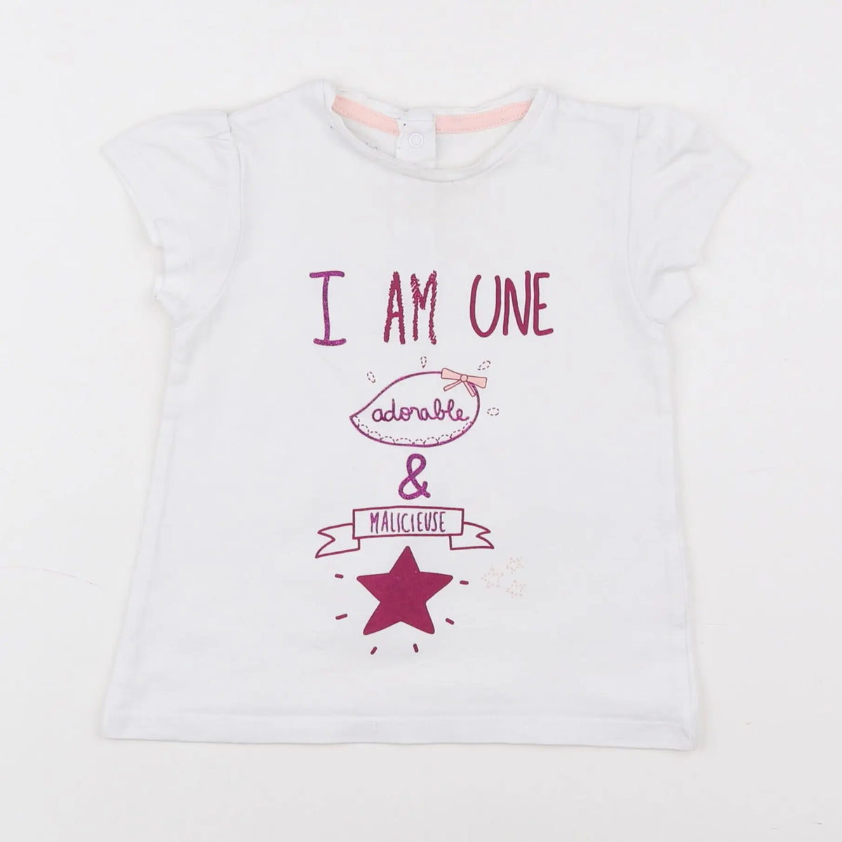 Vertbaudet - tee-shirt blanc - 18 mois