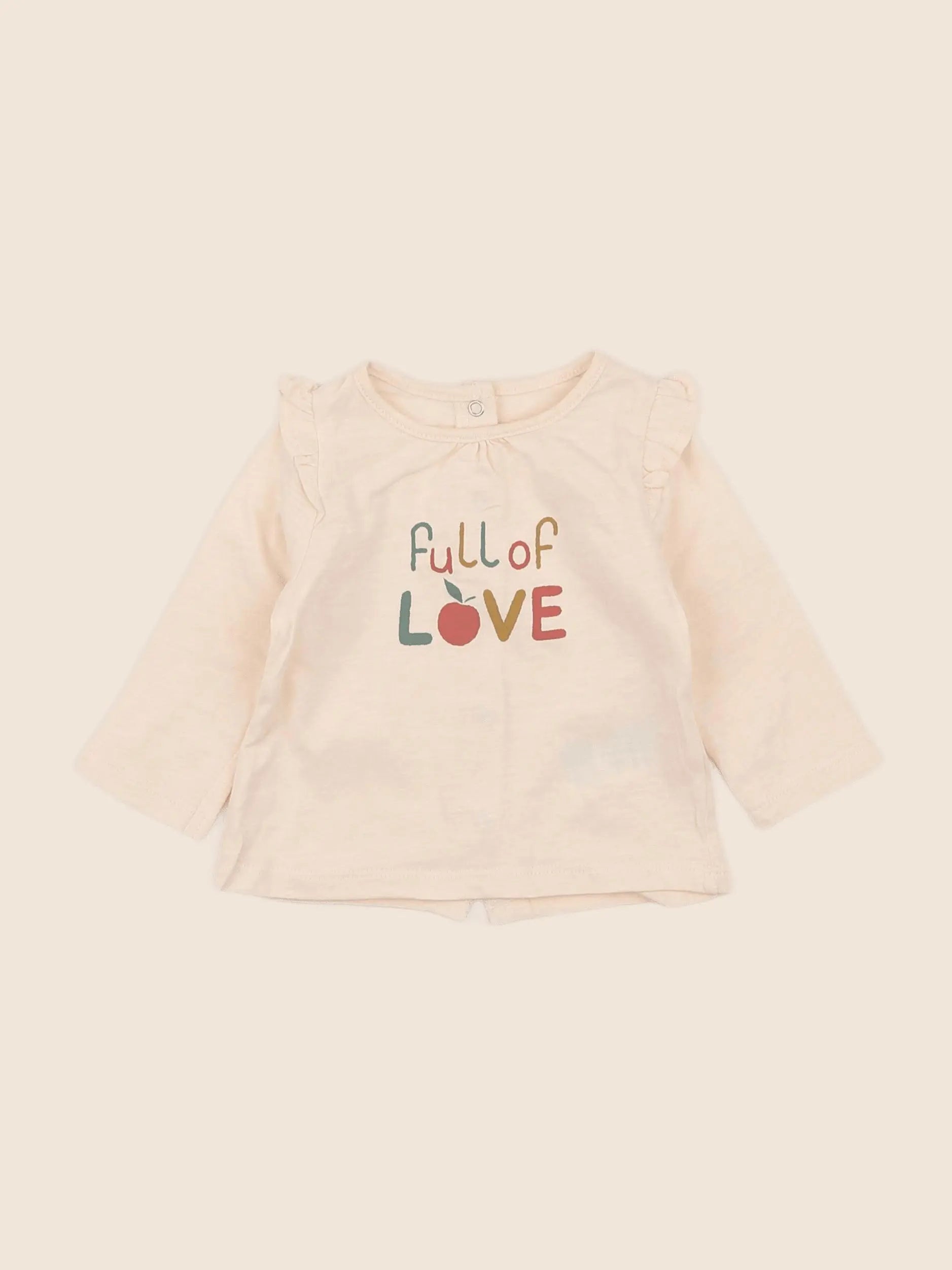 Vertbaudet - tee-shirt beige - 3 mois