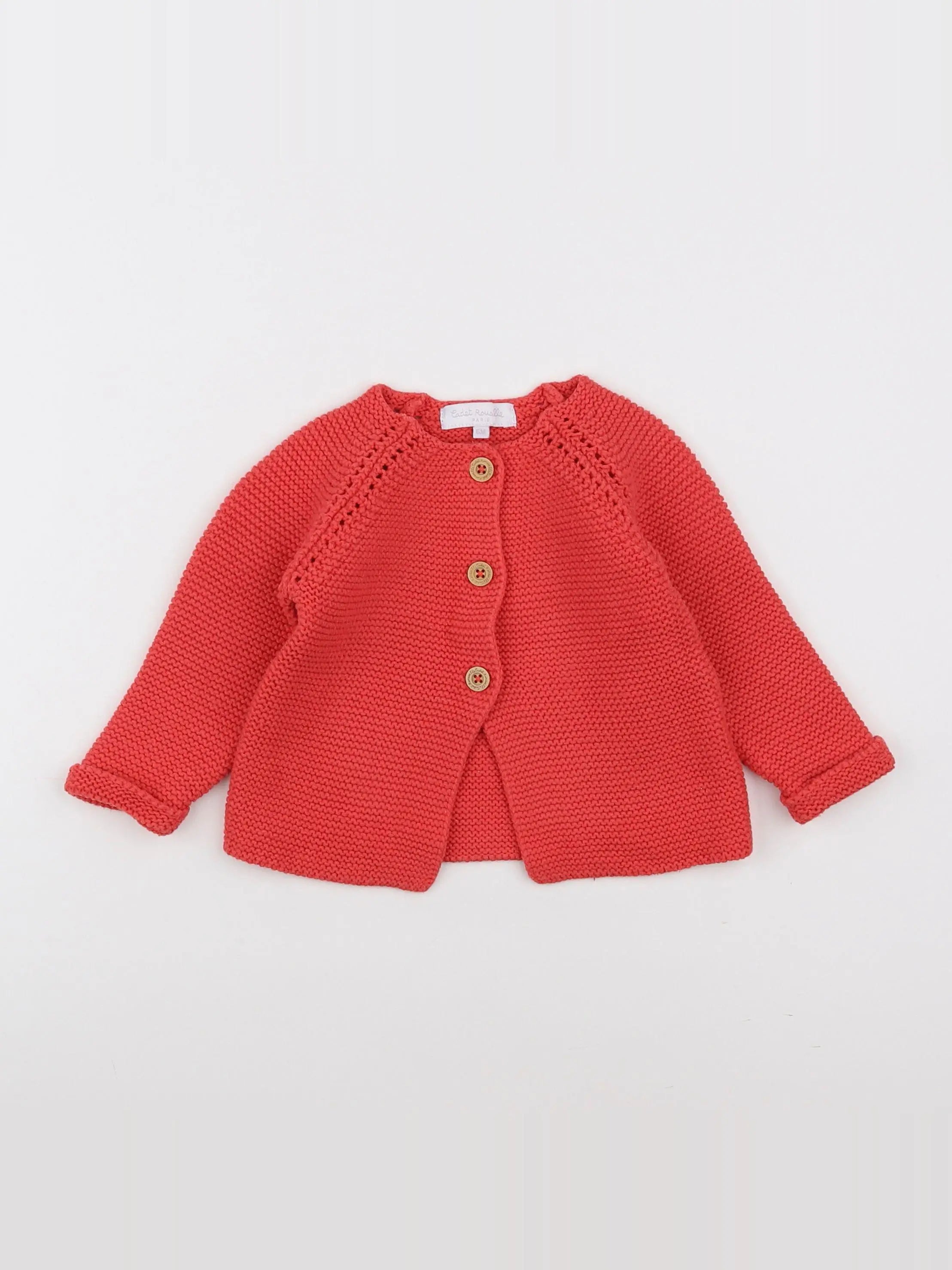 Cadet Rousselle - gilet rose, orange - 6 mois