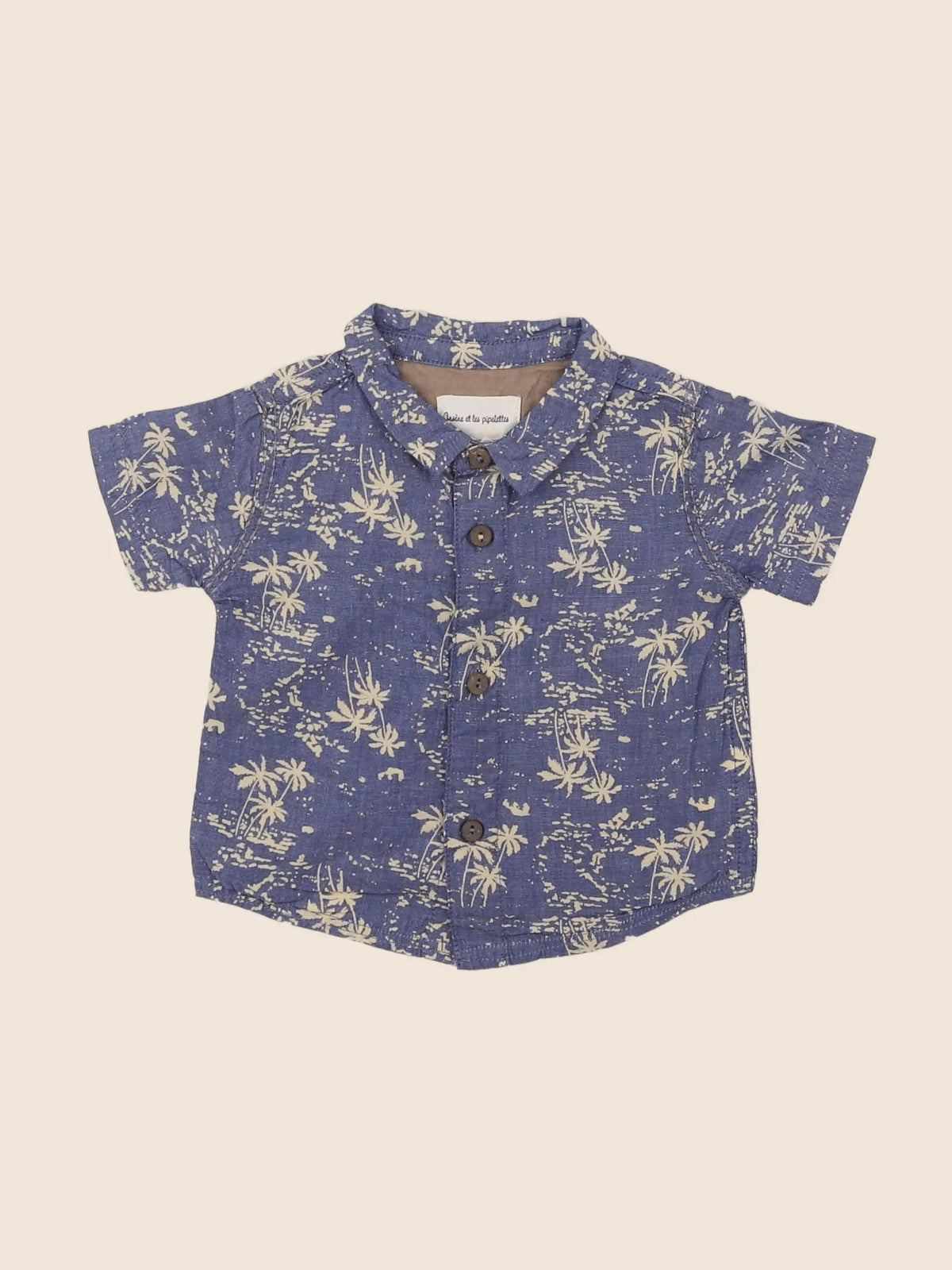 Arsène et les pipelettes - chemise bleu - 6 mois