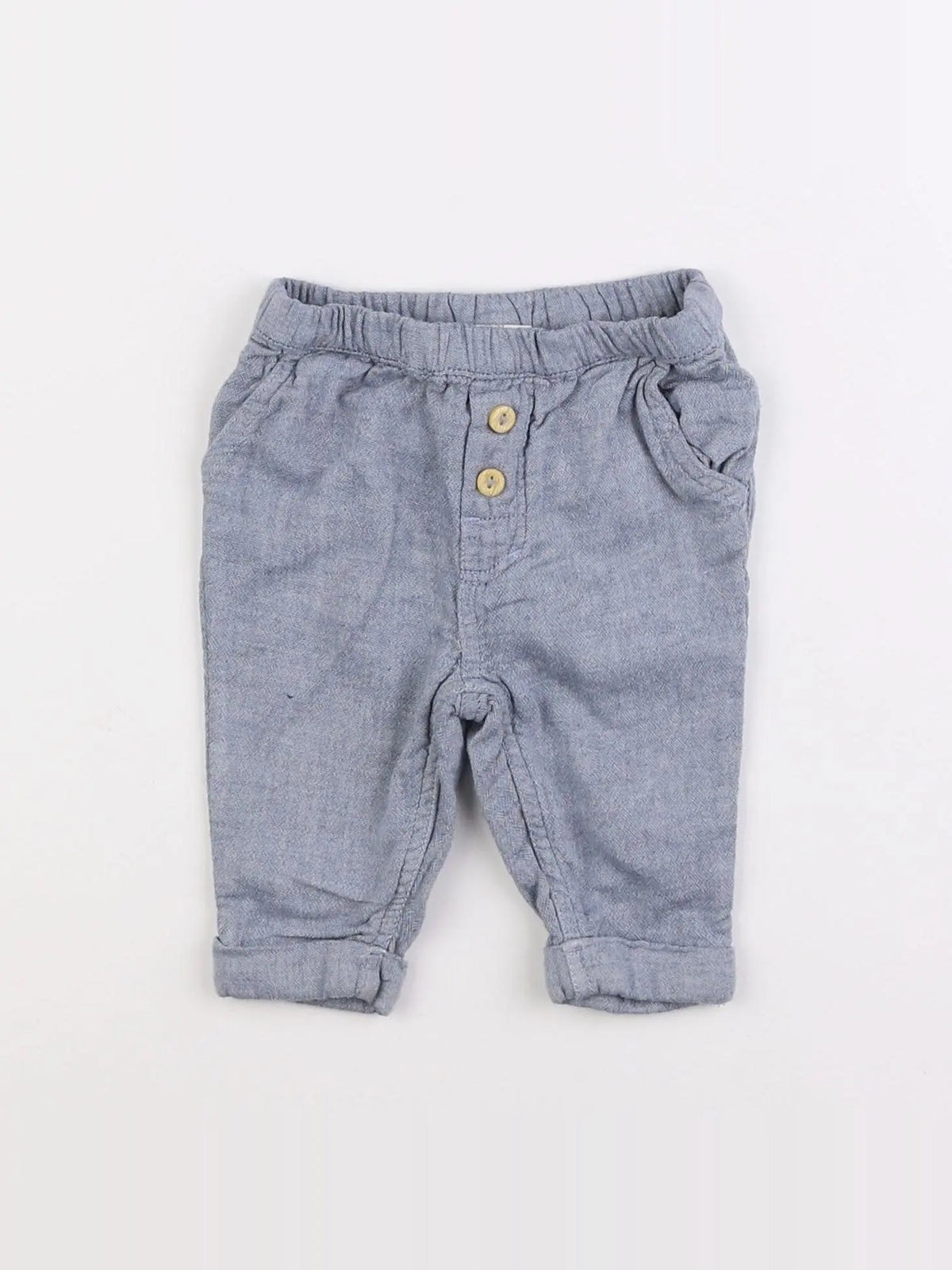 H&M - pantalon bleu - 1/3 mois