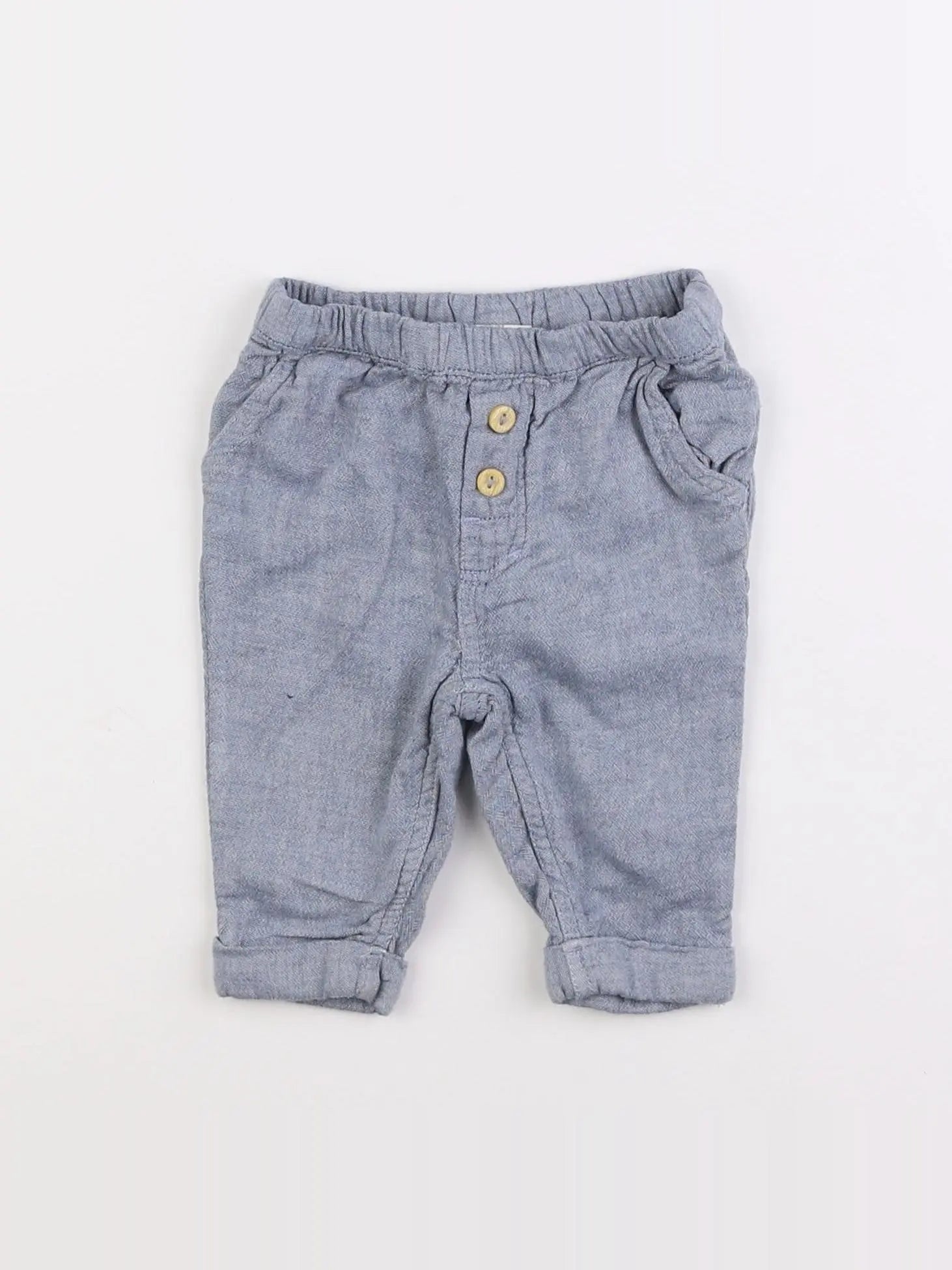 H&M - pantalon bleu - 1/3 mois