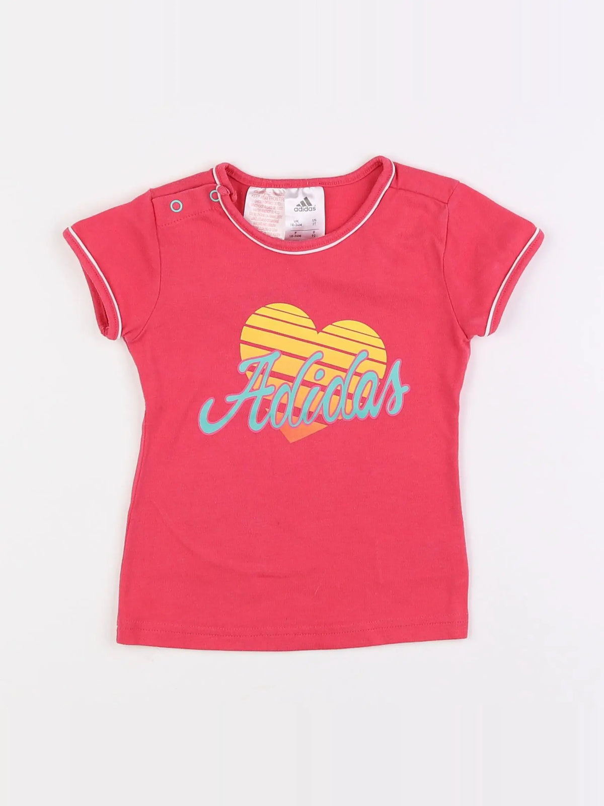 Adidas - tee-shirt rose - 18 mois à 2 ans