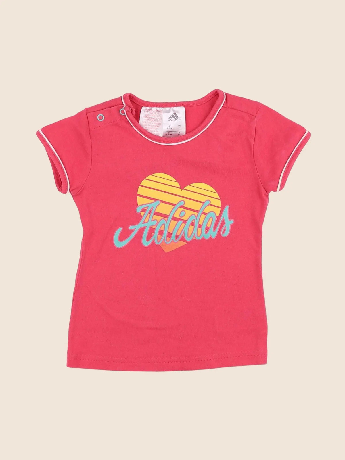Adidas - tee-shirt rose - 18 mois à 2 ans