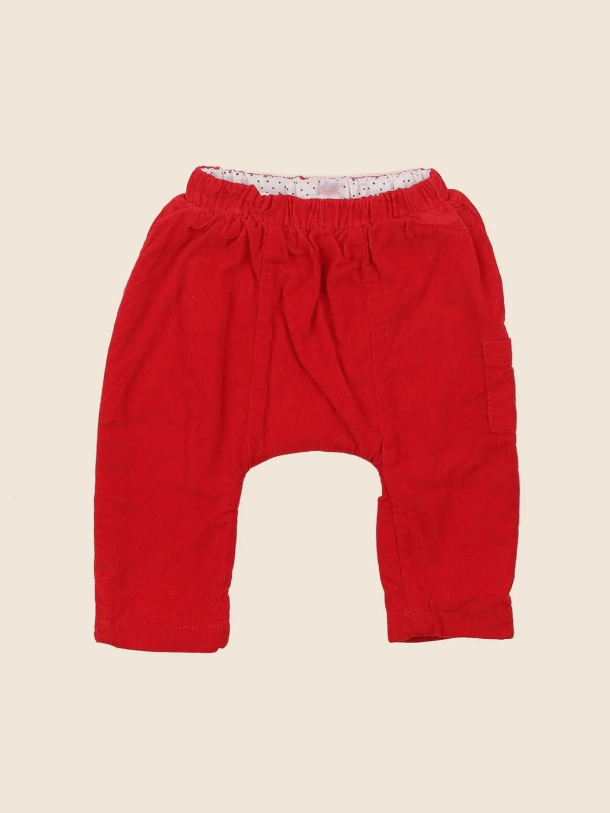 Vertbaudet - pantalon rouge - 3 mois