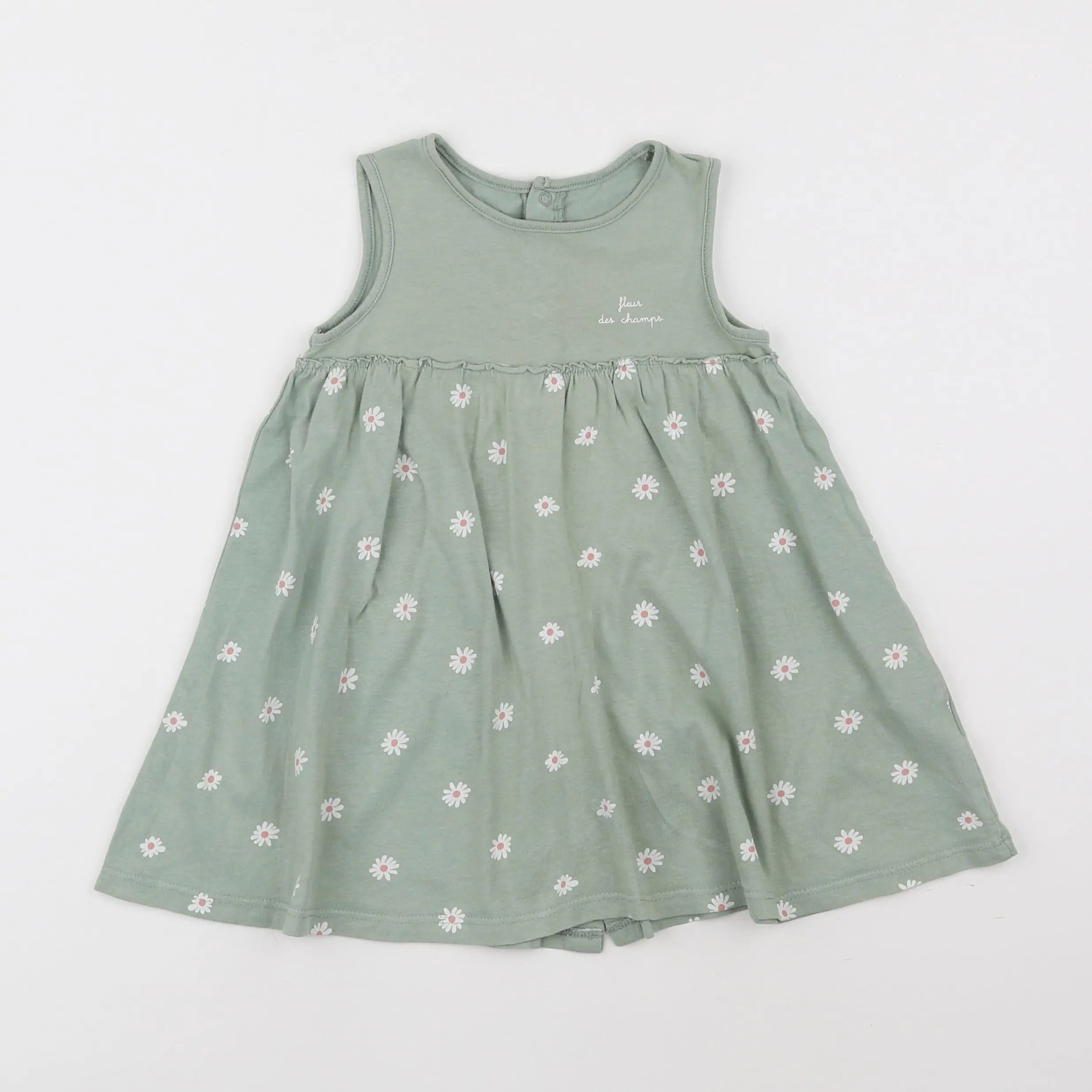 Vertbaudet - robe vert - 18 mois