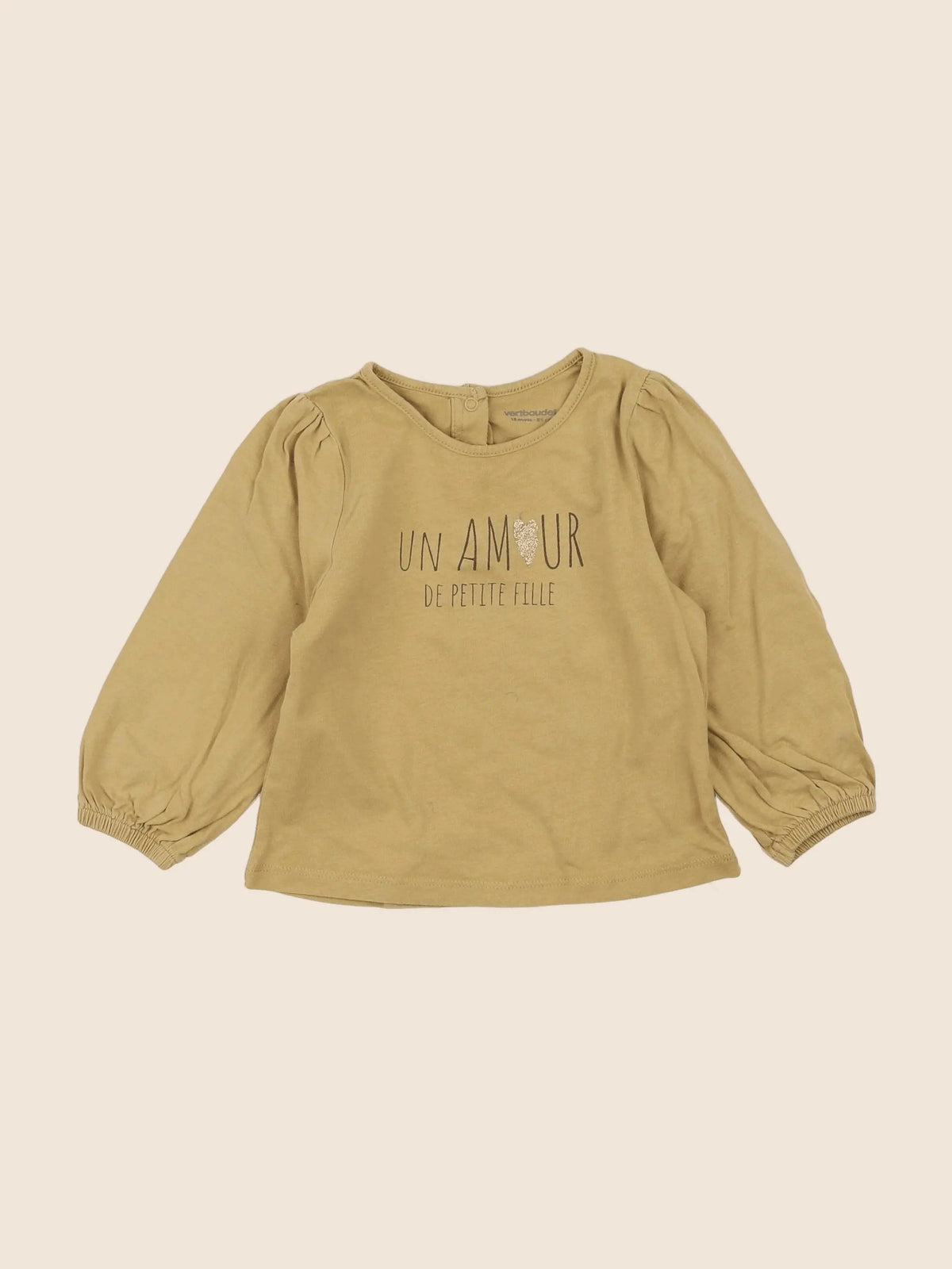Vertbaudet - tee-shirt marron - 18 mois