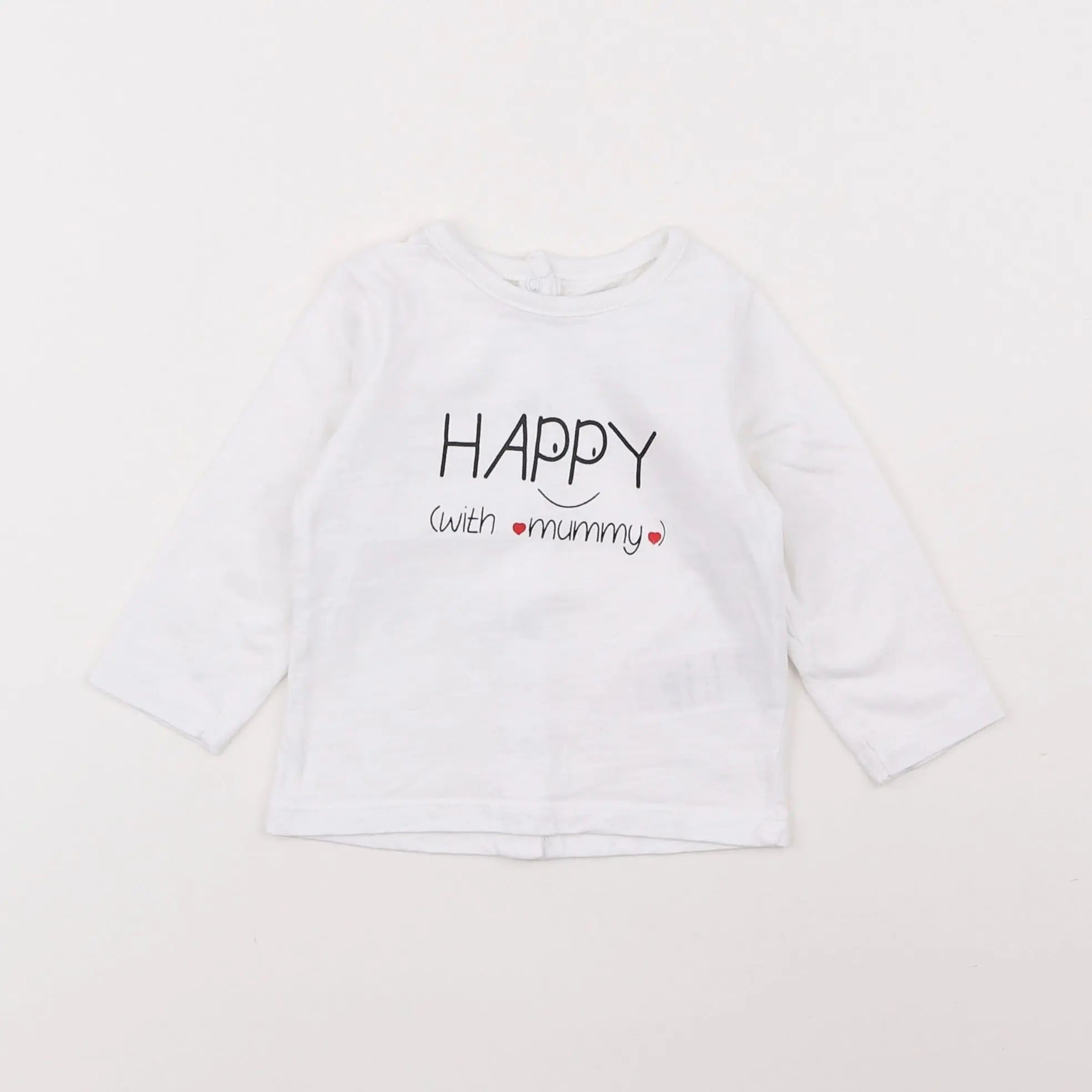 Vertbaudet - tee-shirt blanc - 6 mois
