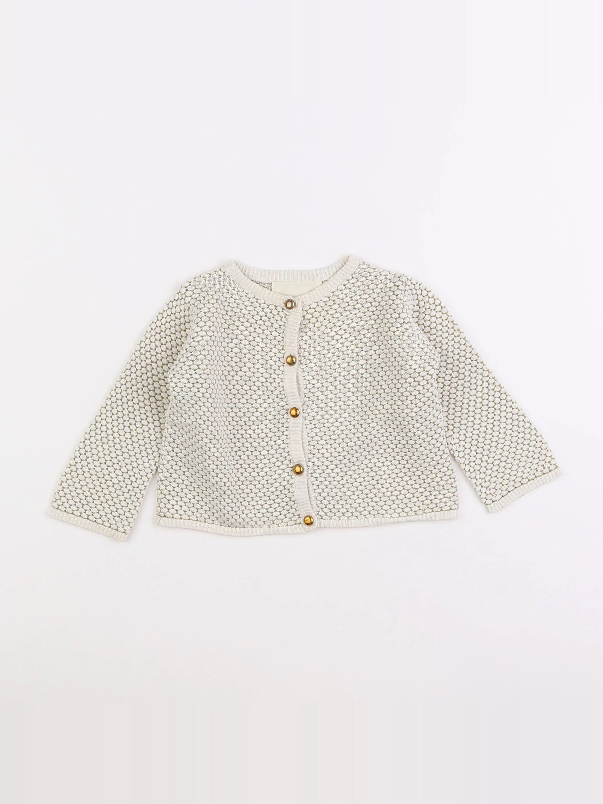 Louis Louise - gilet beige, or - 6 mois