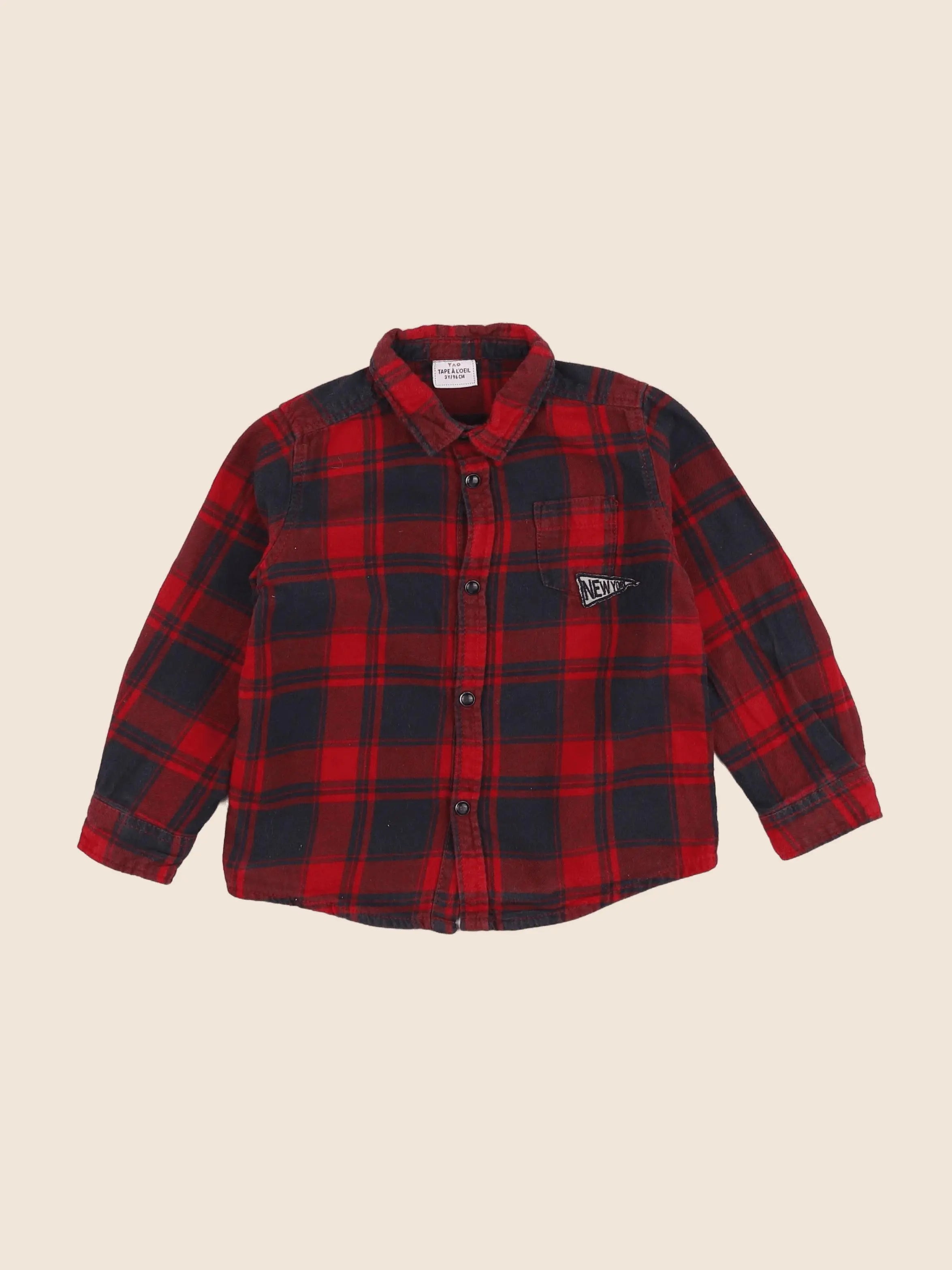 Tape à l'oeil - chemise rouge - 3 ans