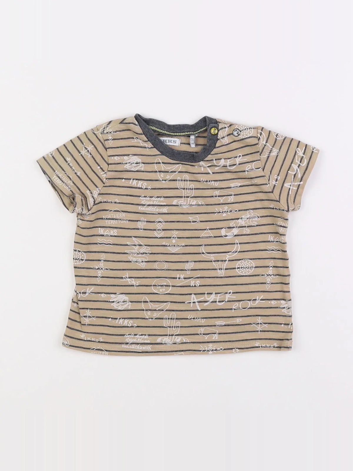 IKKS - tee-shirt beige - 12 mois