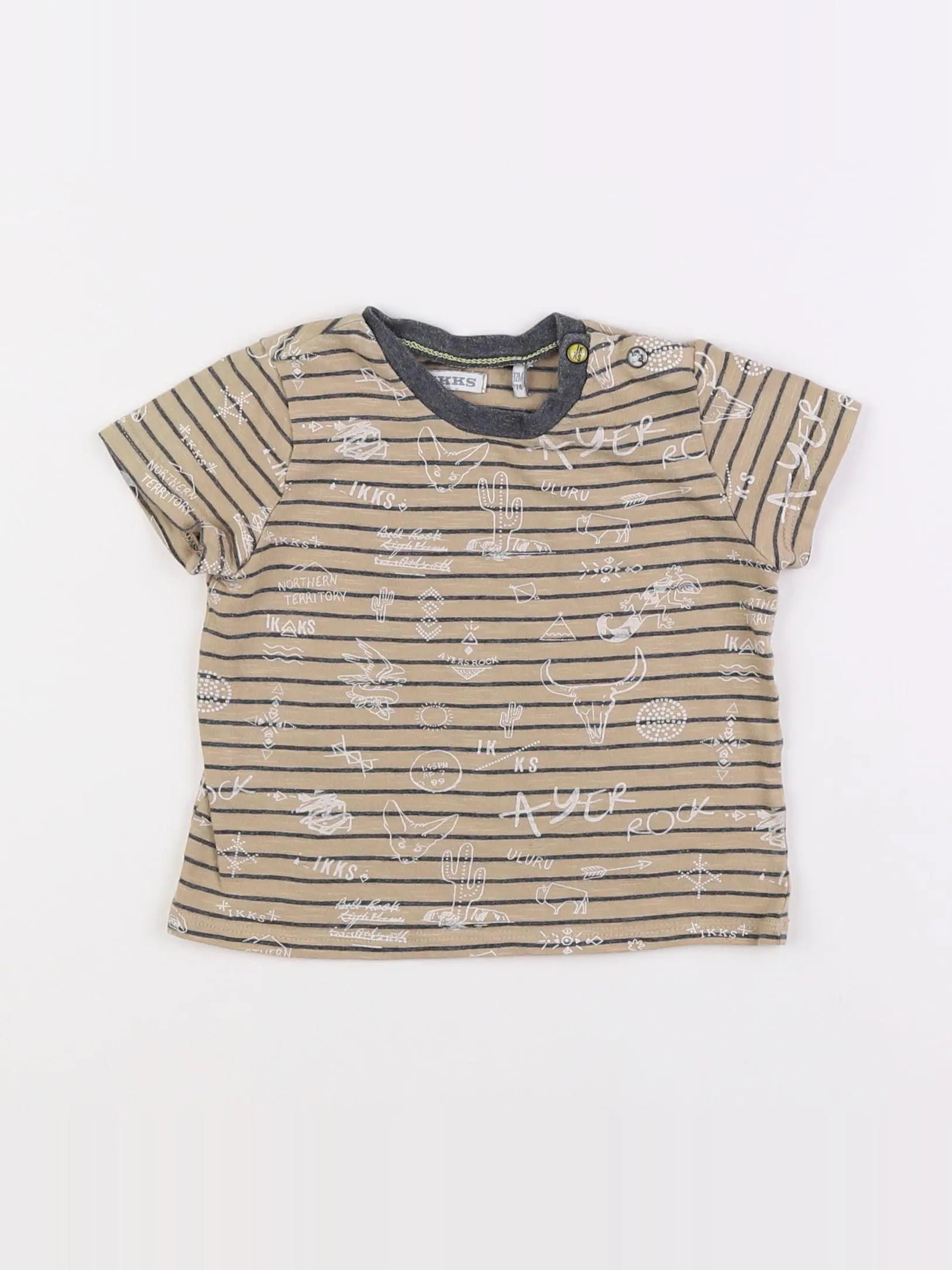 IKKS - tee-shirt beige - 12 mois