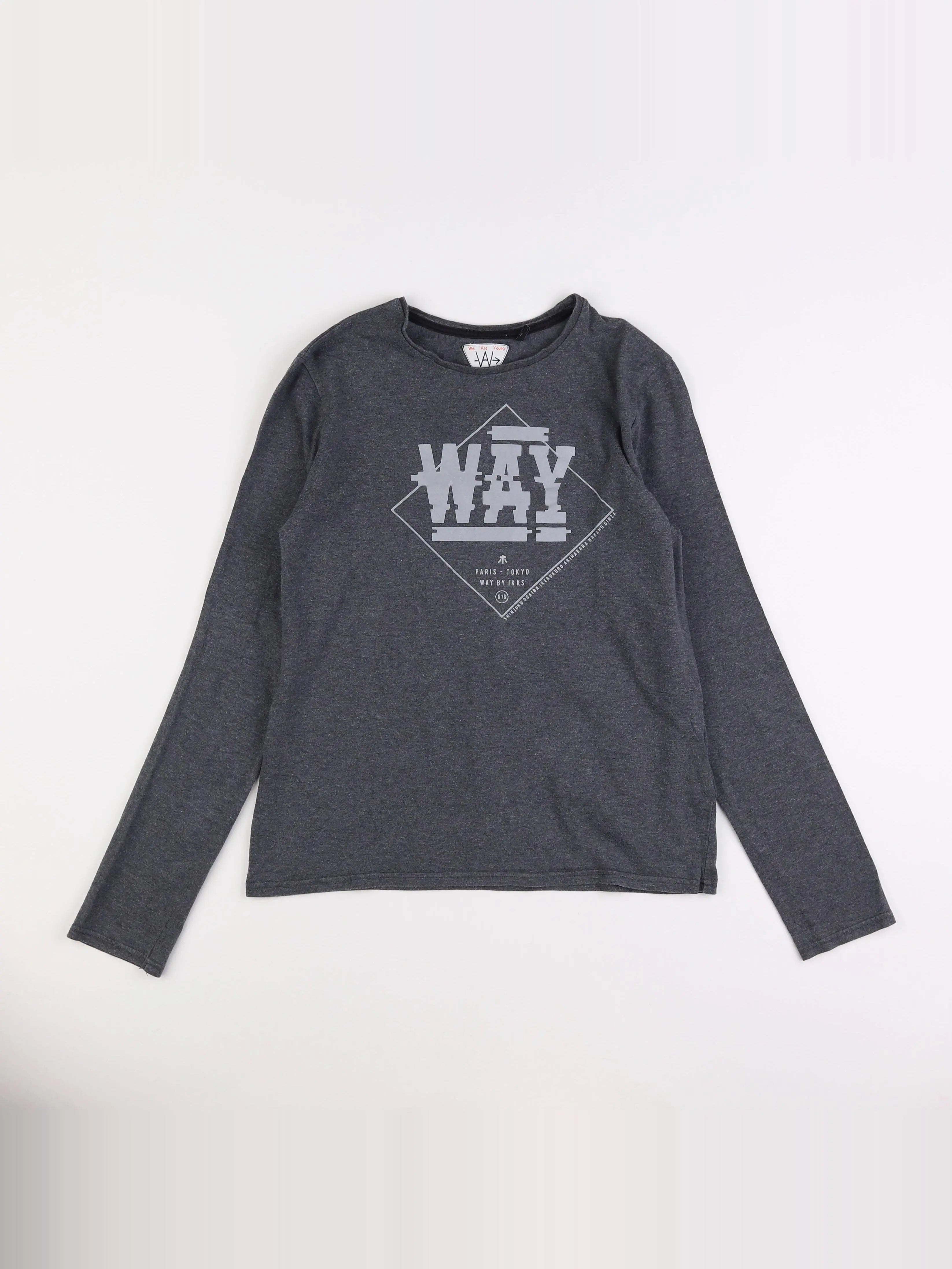 IKKS - tee-shirt gris - 14 ans