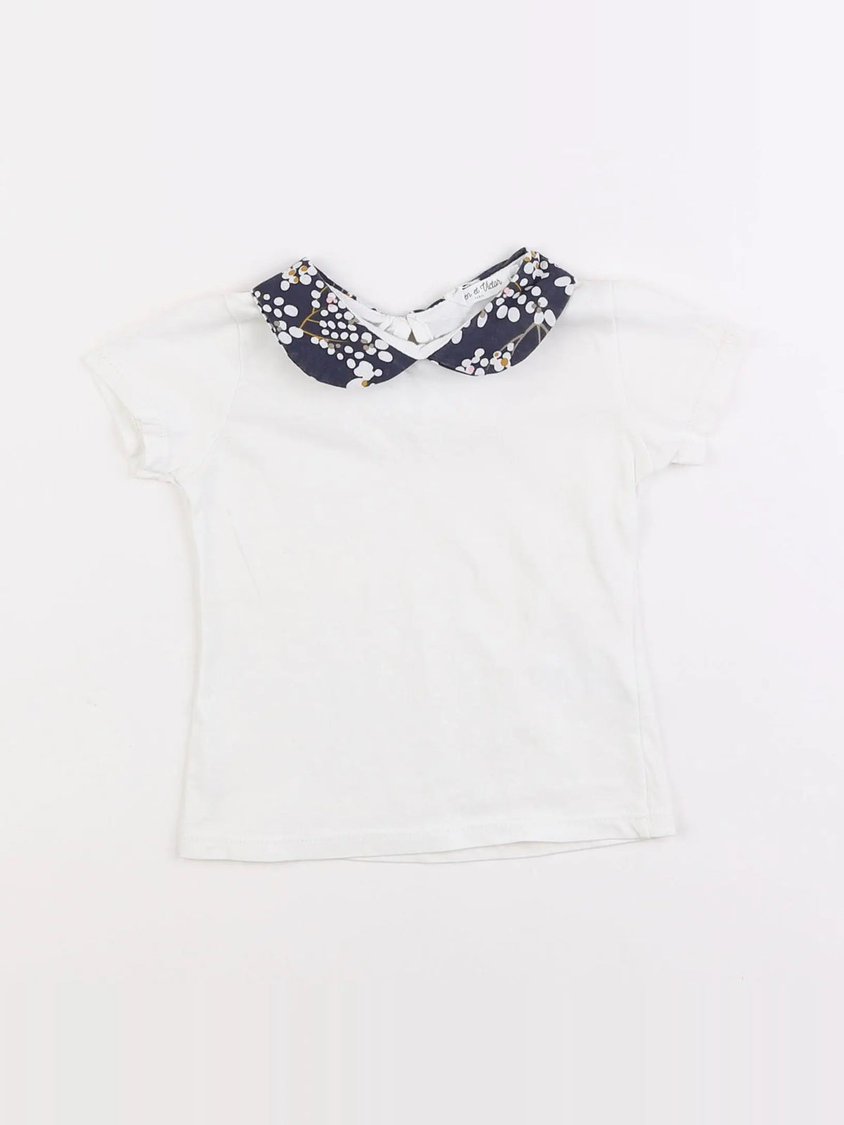 Eden & Victor - tee-shirt blanc, bleu - 12 mois