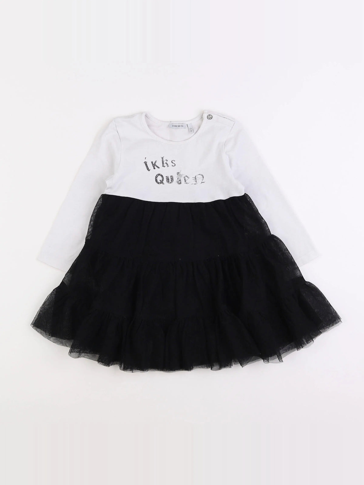IKKS - robe blanc, noir - 2 ans