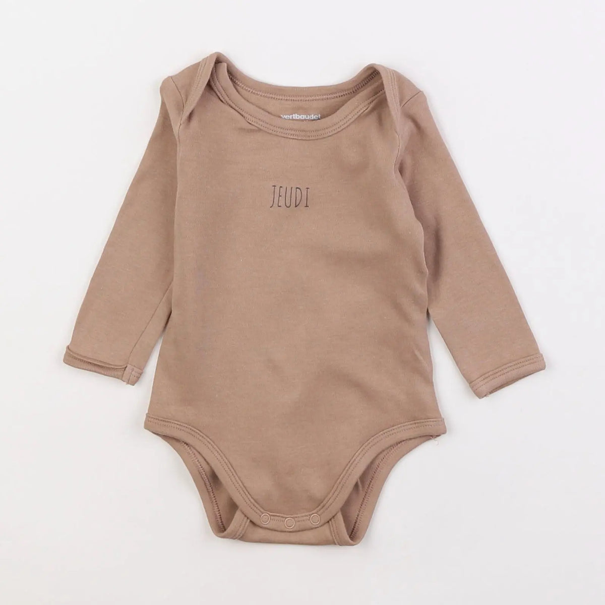 Vertbaudet - body marron - 6 mois