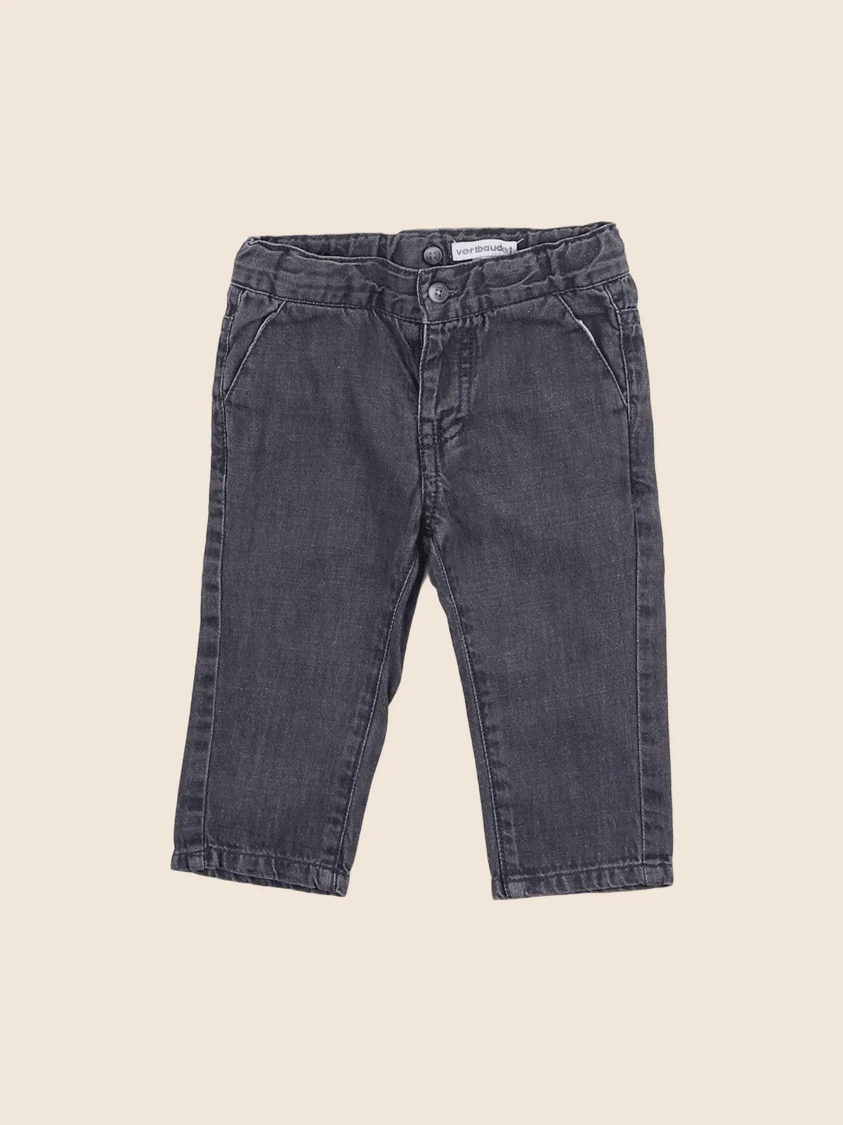 Vertbaudet - pantalon gris - 6 mois