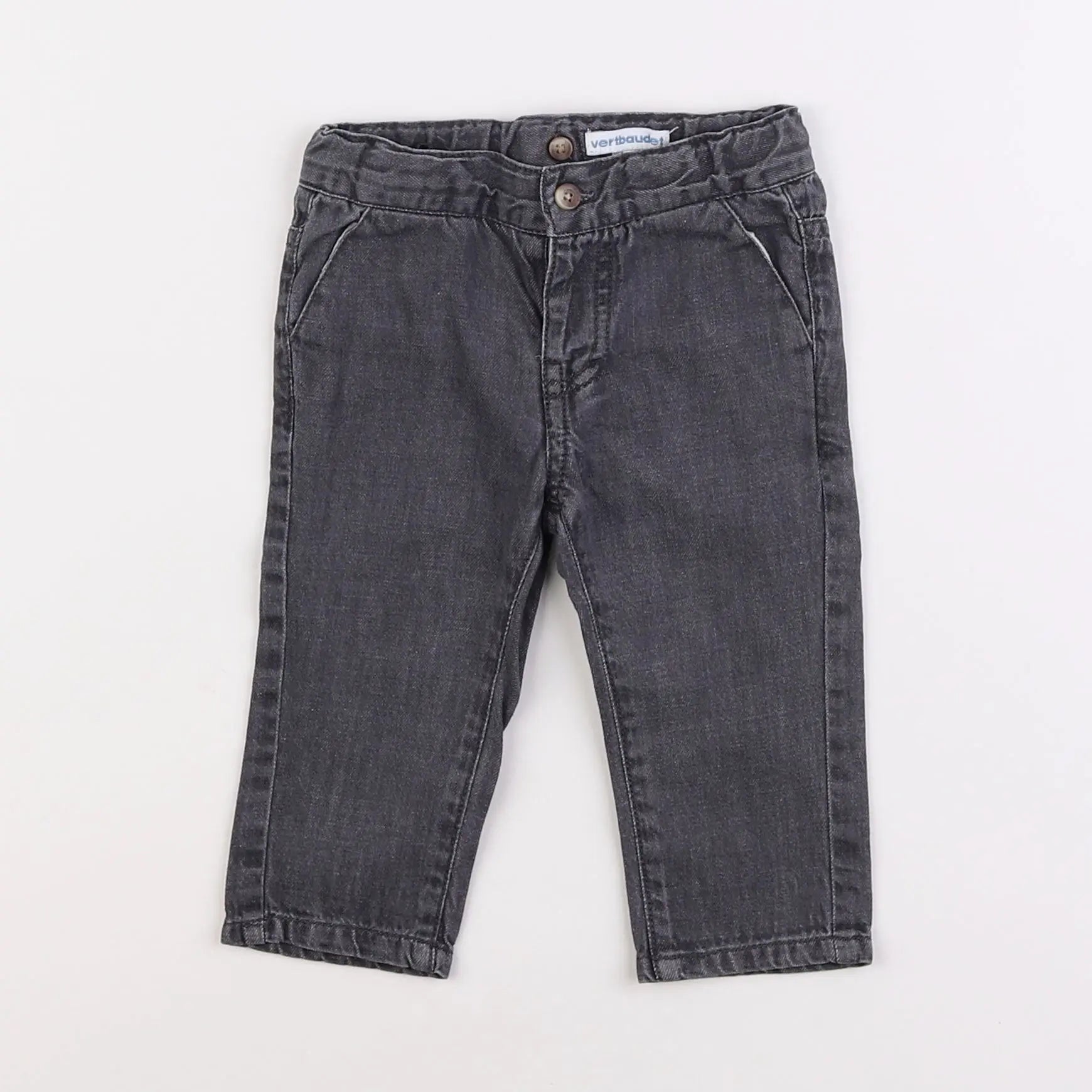 Vertbaudet - pantalon gris - 6 mois
