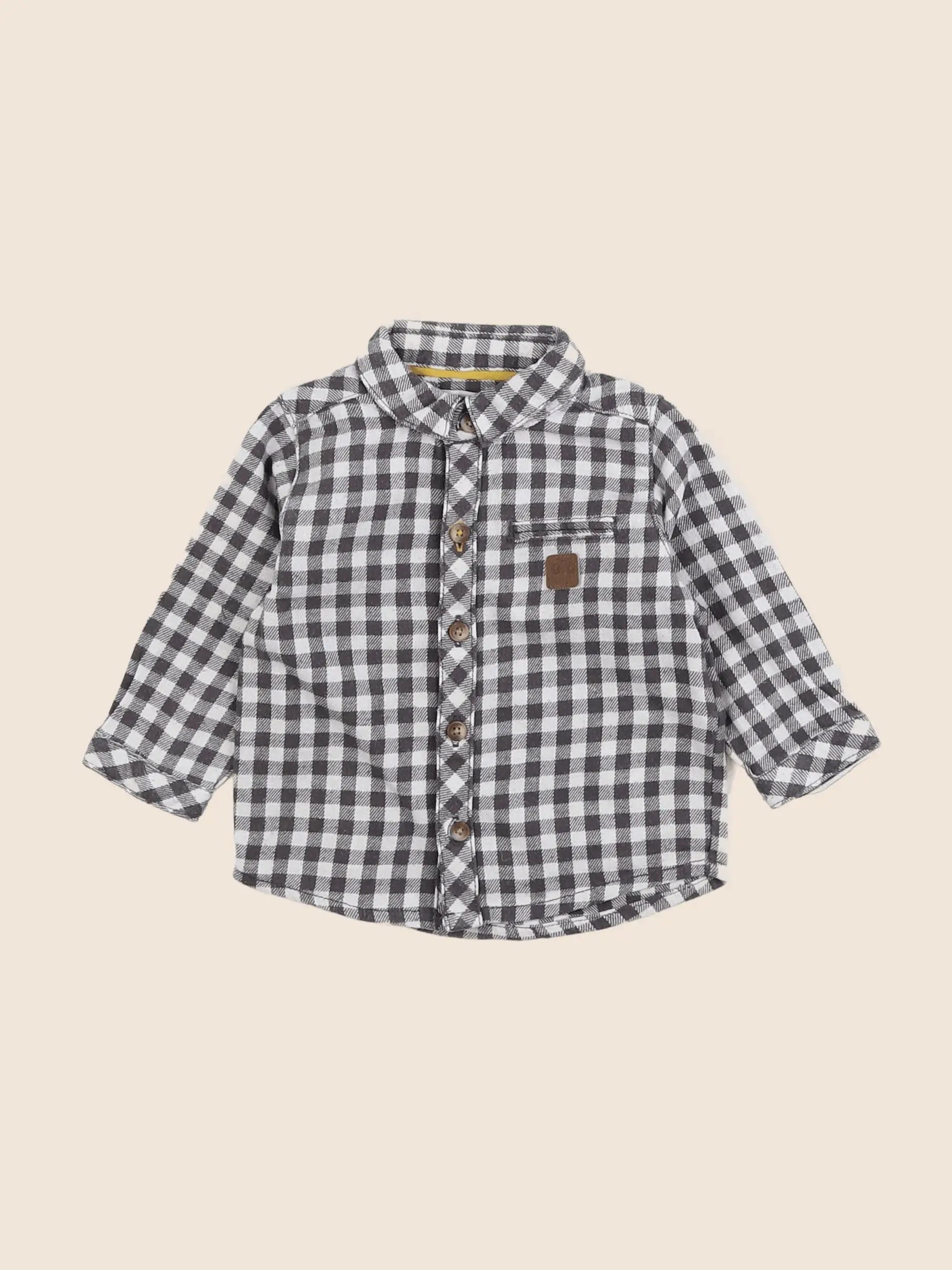 Vertbaudet - chemise gris - 6 mois