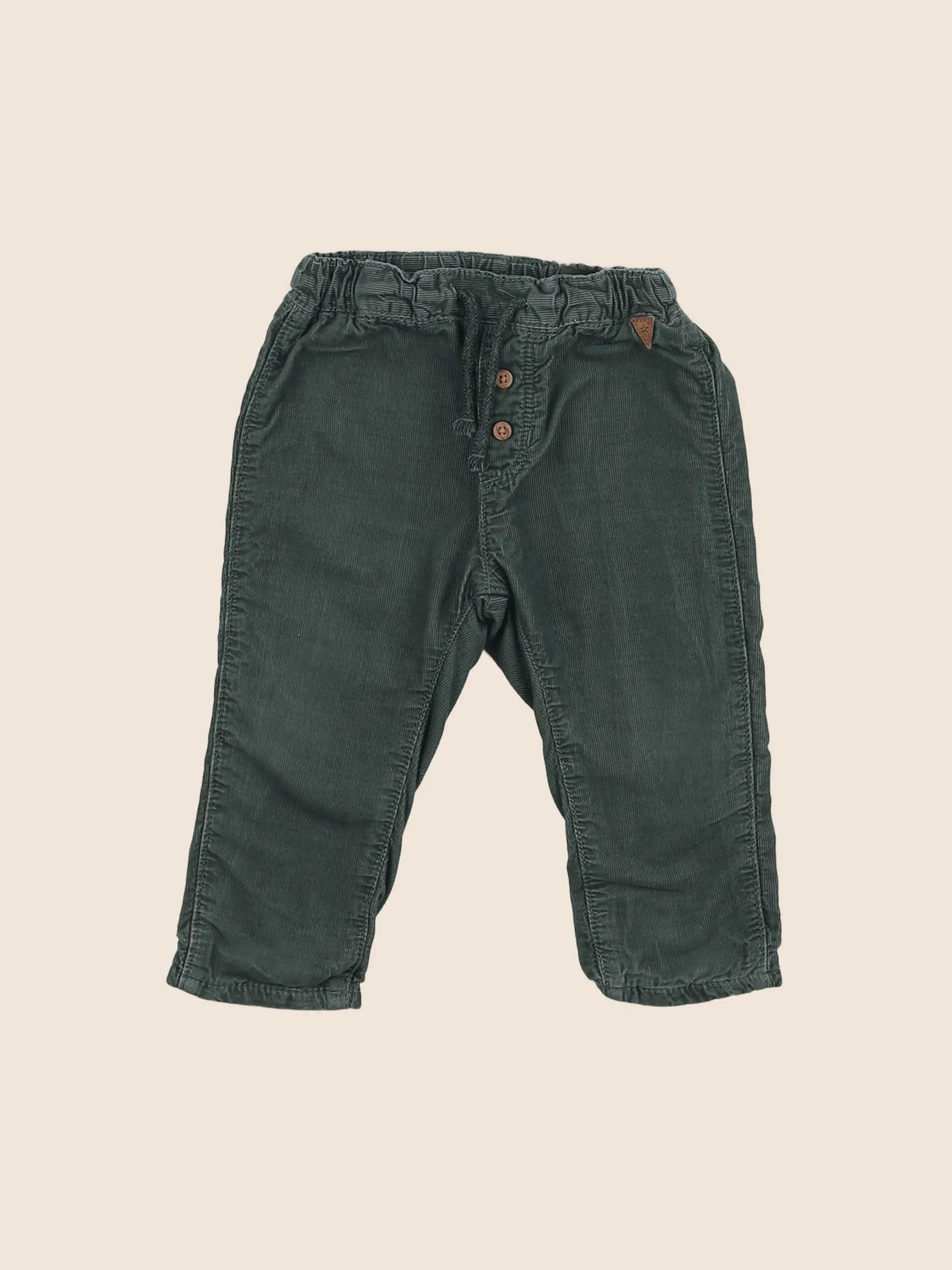 H&M - pantalon vert - 9/12 mois