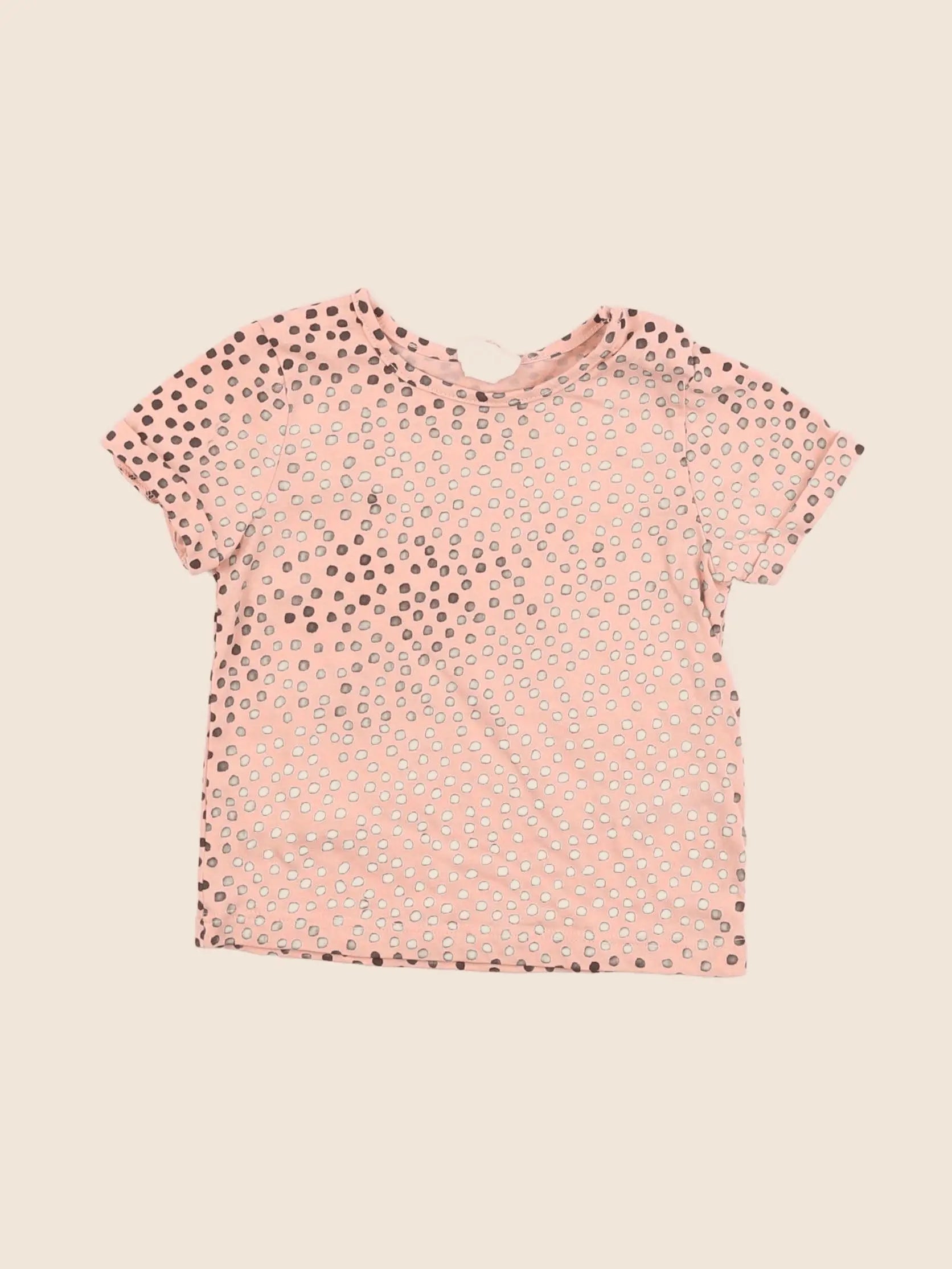 H&M - tee-shirt rose - 6/9 mois
