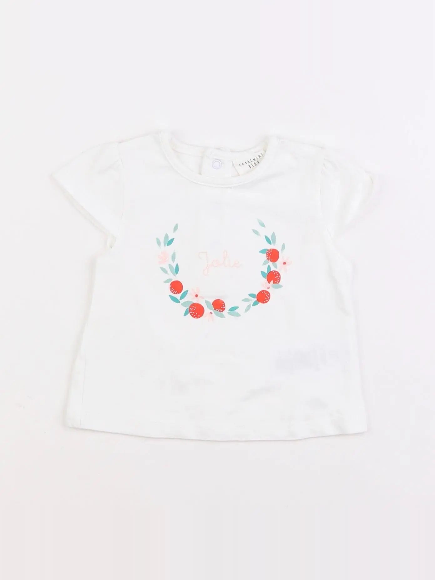 Carrément Beau - tee-shirt blanc - 6 mois