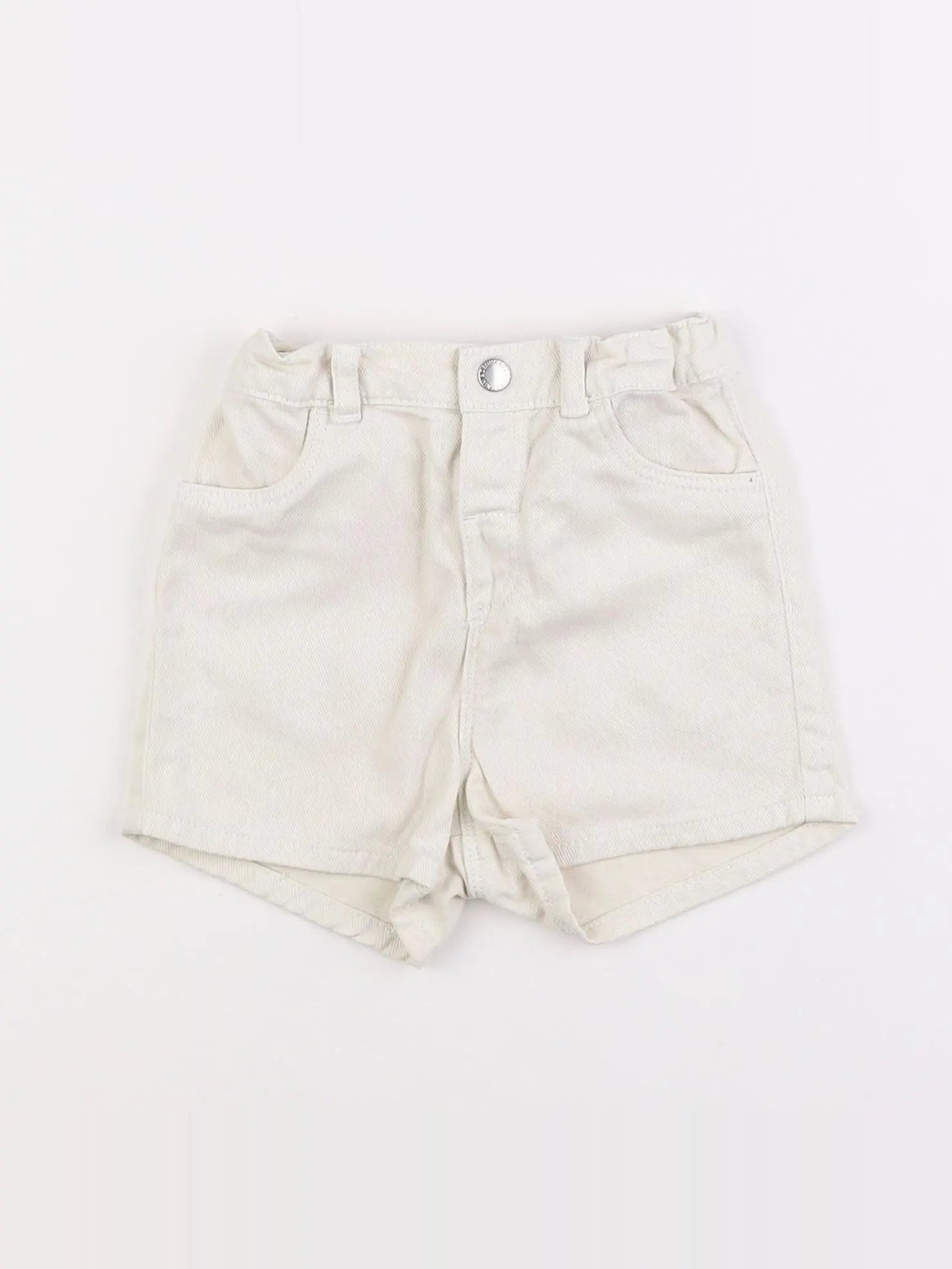 H&M - short beige - 9/12 mois