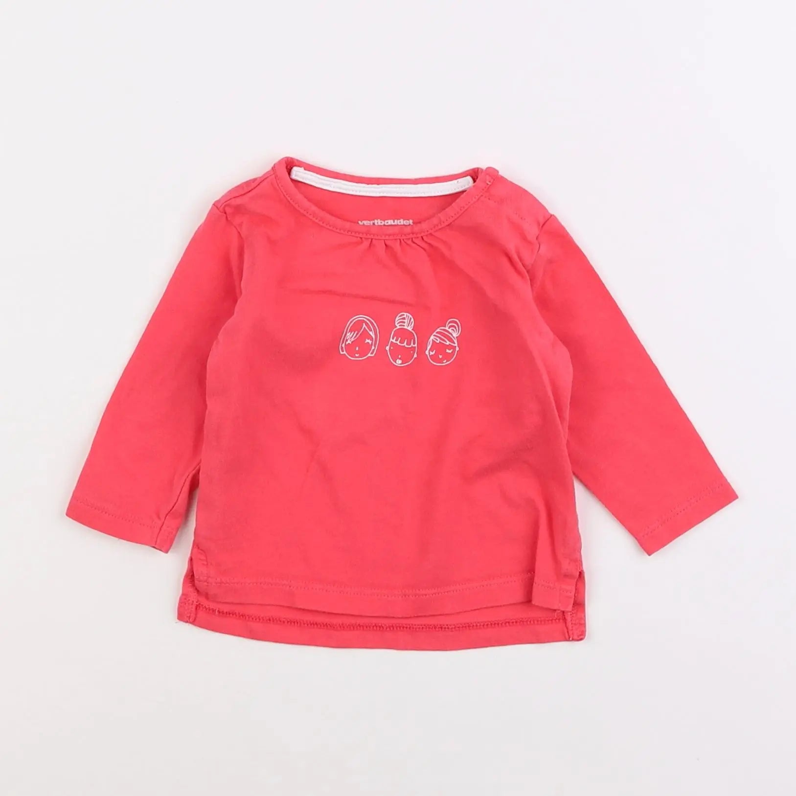 Vertbaudet - tee-shirt rose - 3 mois
