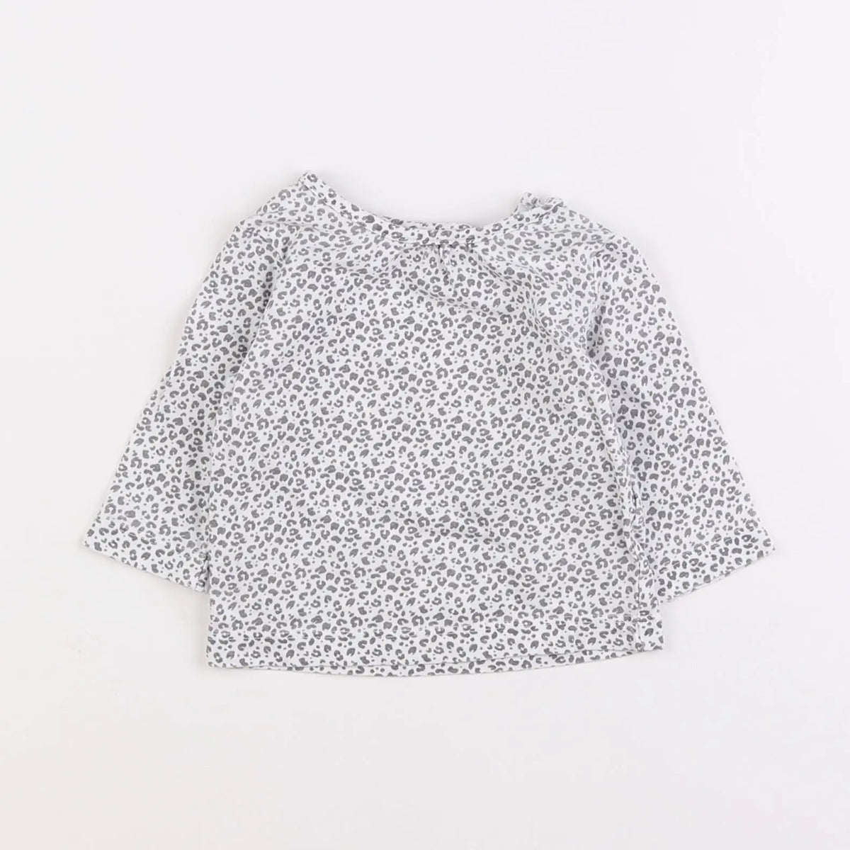 Vertbaudet - tee-shirt blanc, gris - 3 mois