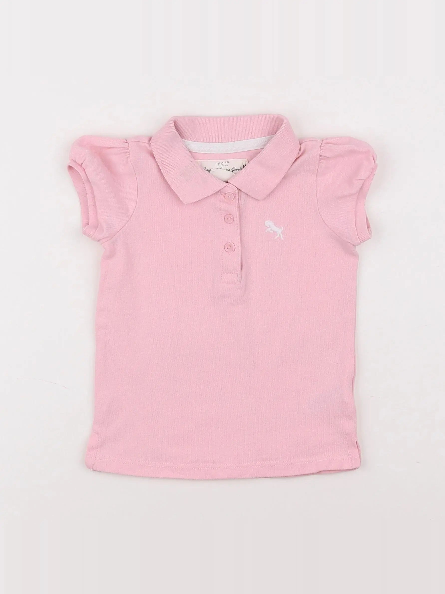 H&M - polo rose - 9/12 mois