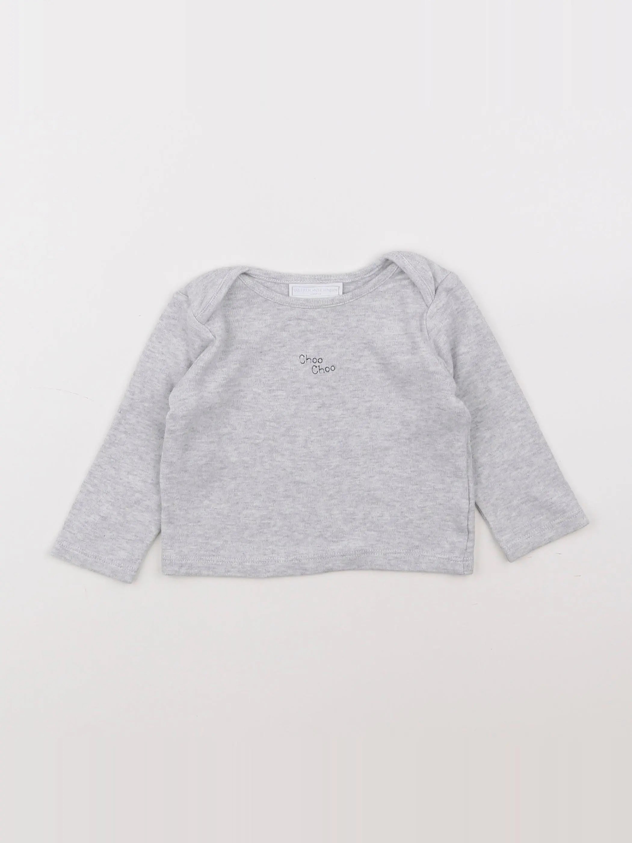 The little white company - tee-shirt gris - 6/9 mois