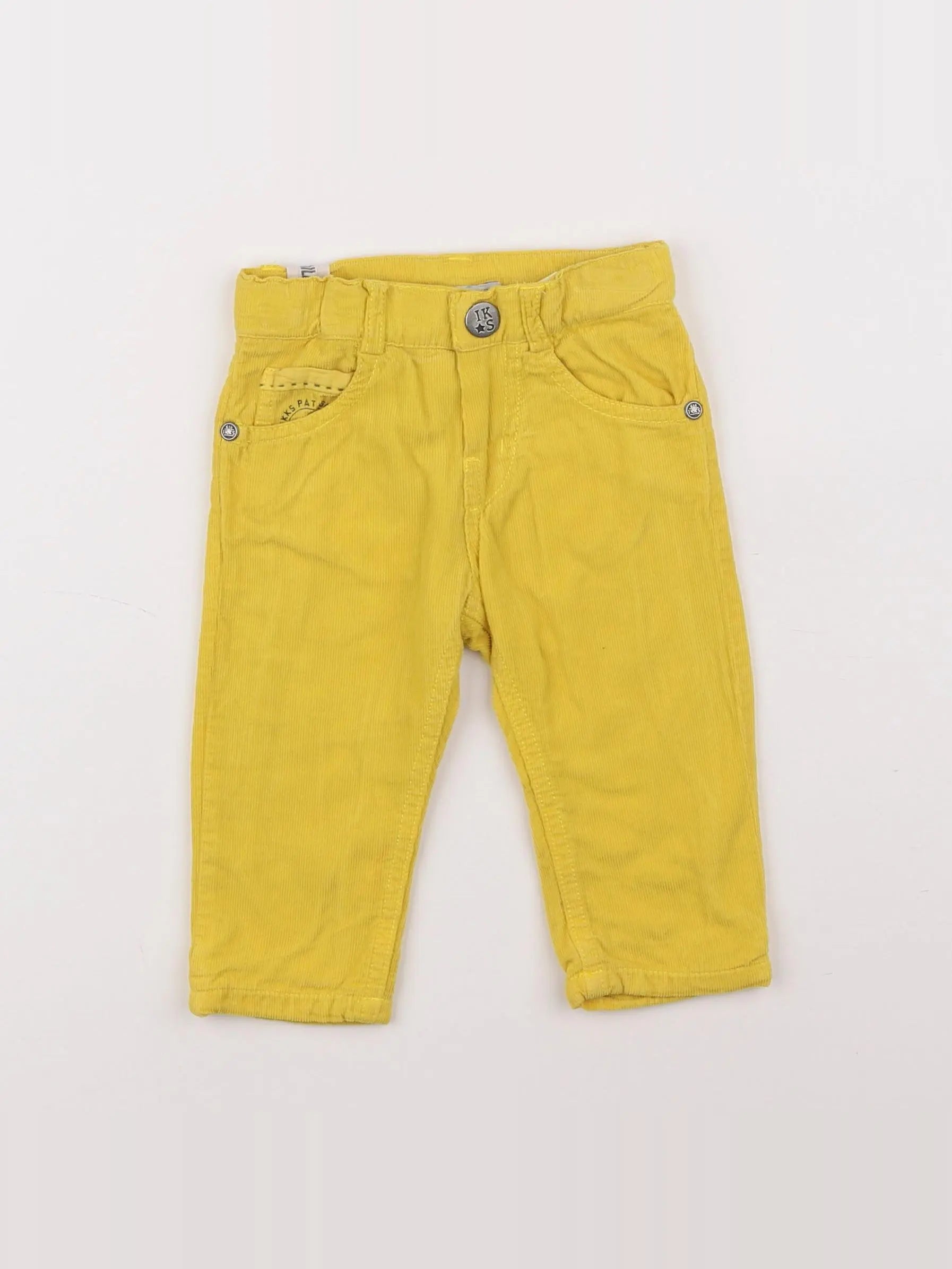 IKKS - pantalon doublé jaune - 3 mois