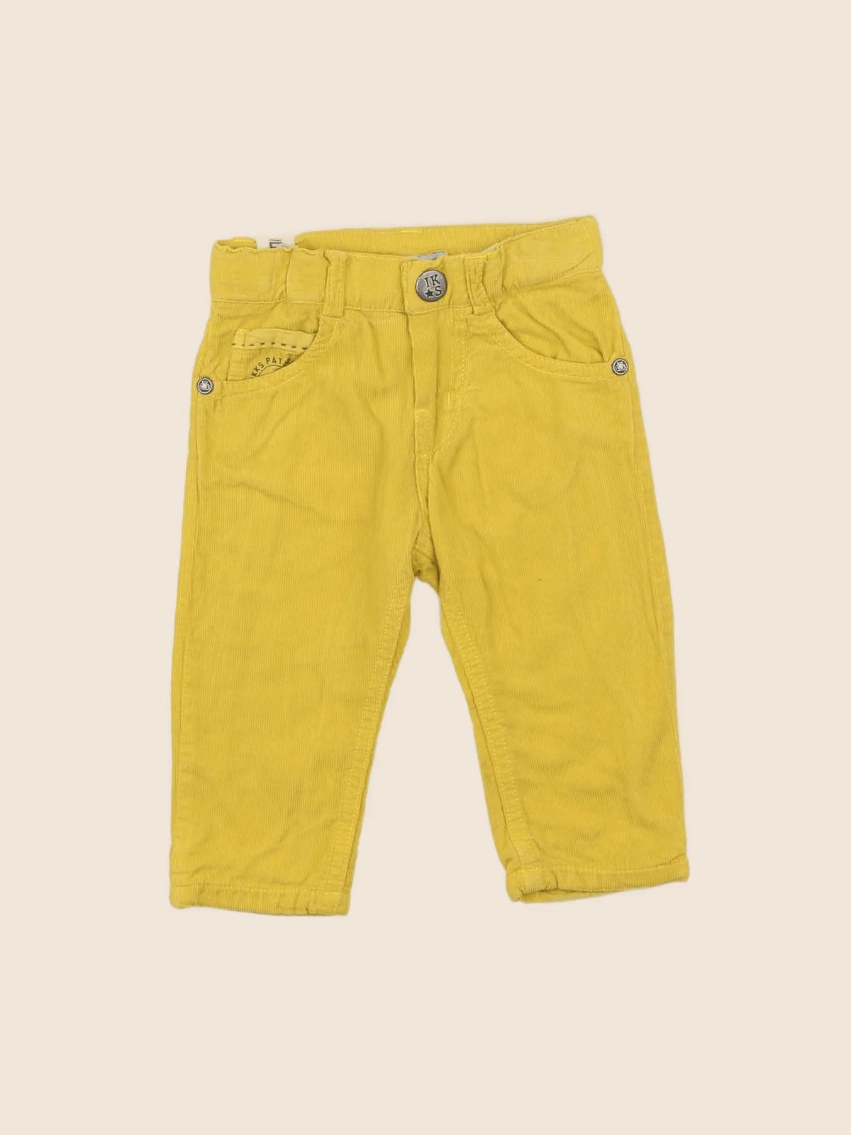 IKKS - pantalon doublé jaune - 3 mois