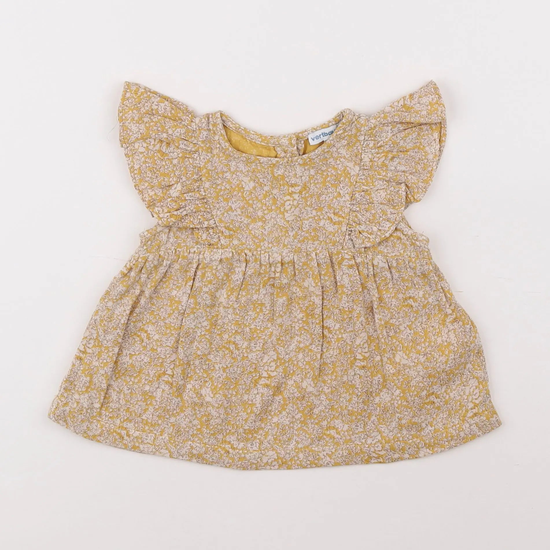 Vertbaudet - blouse jaune - 6 mois