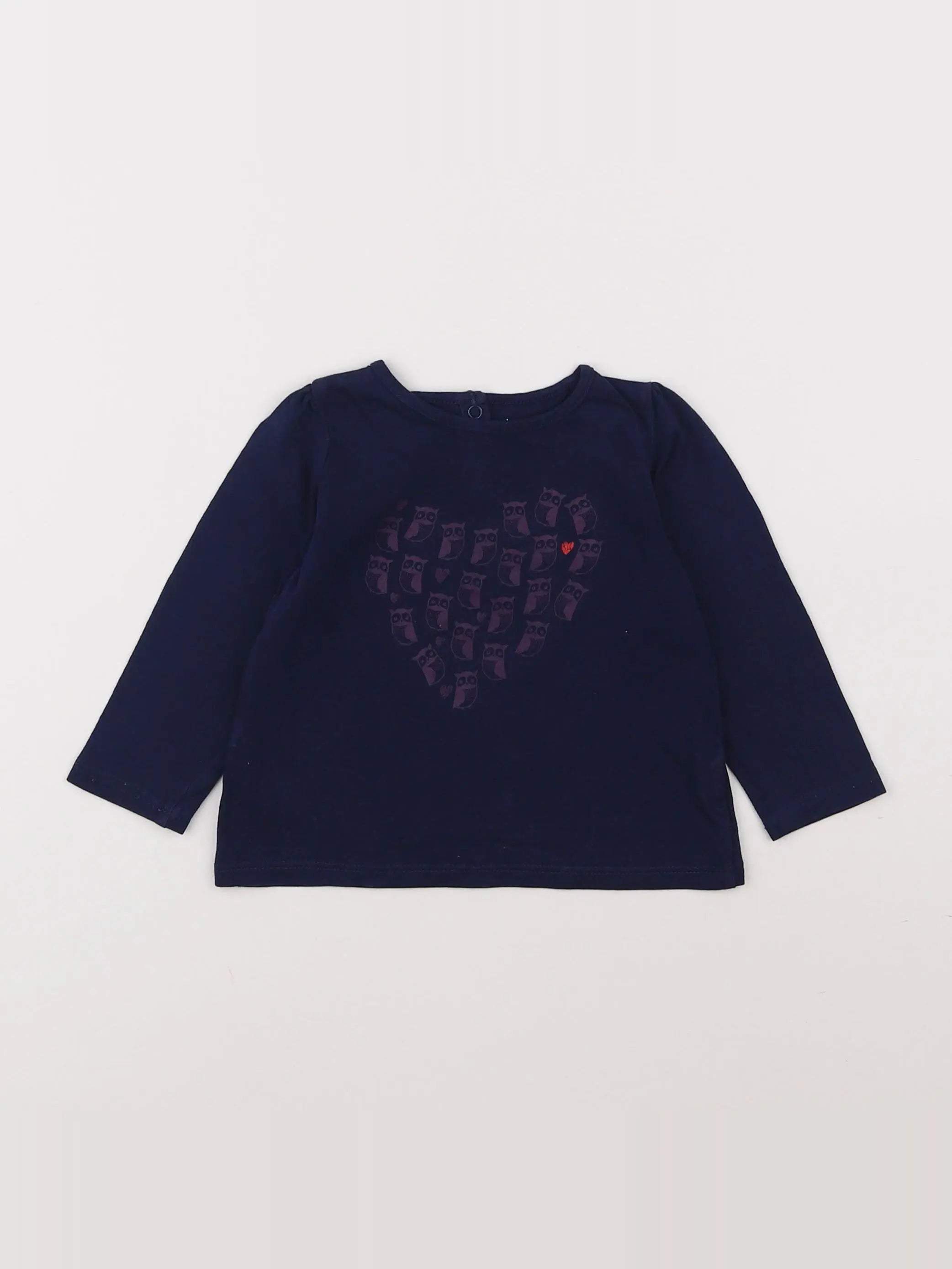 Boutchou - tee-shirt bleu - 9 mois