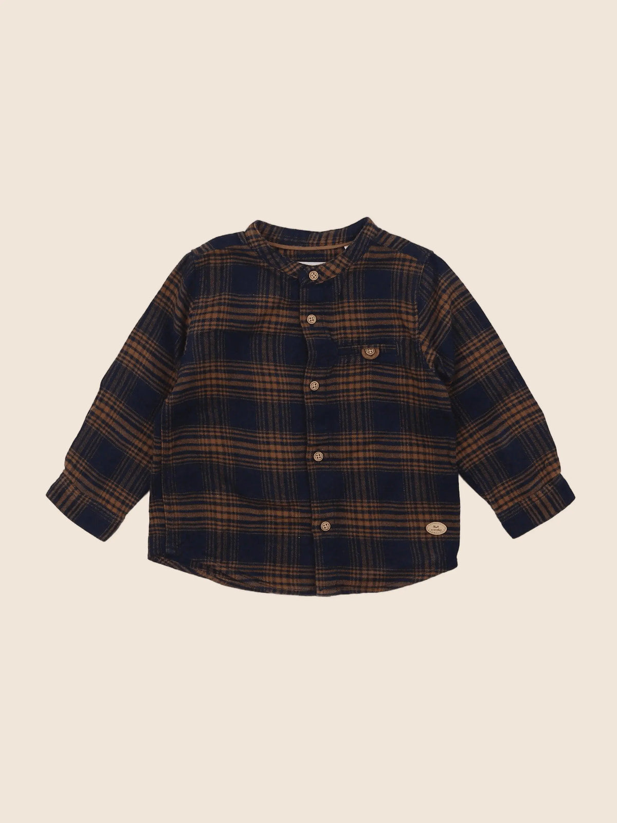 Zara - chemise bleu, marron - 9/12 mois