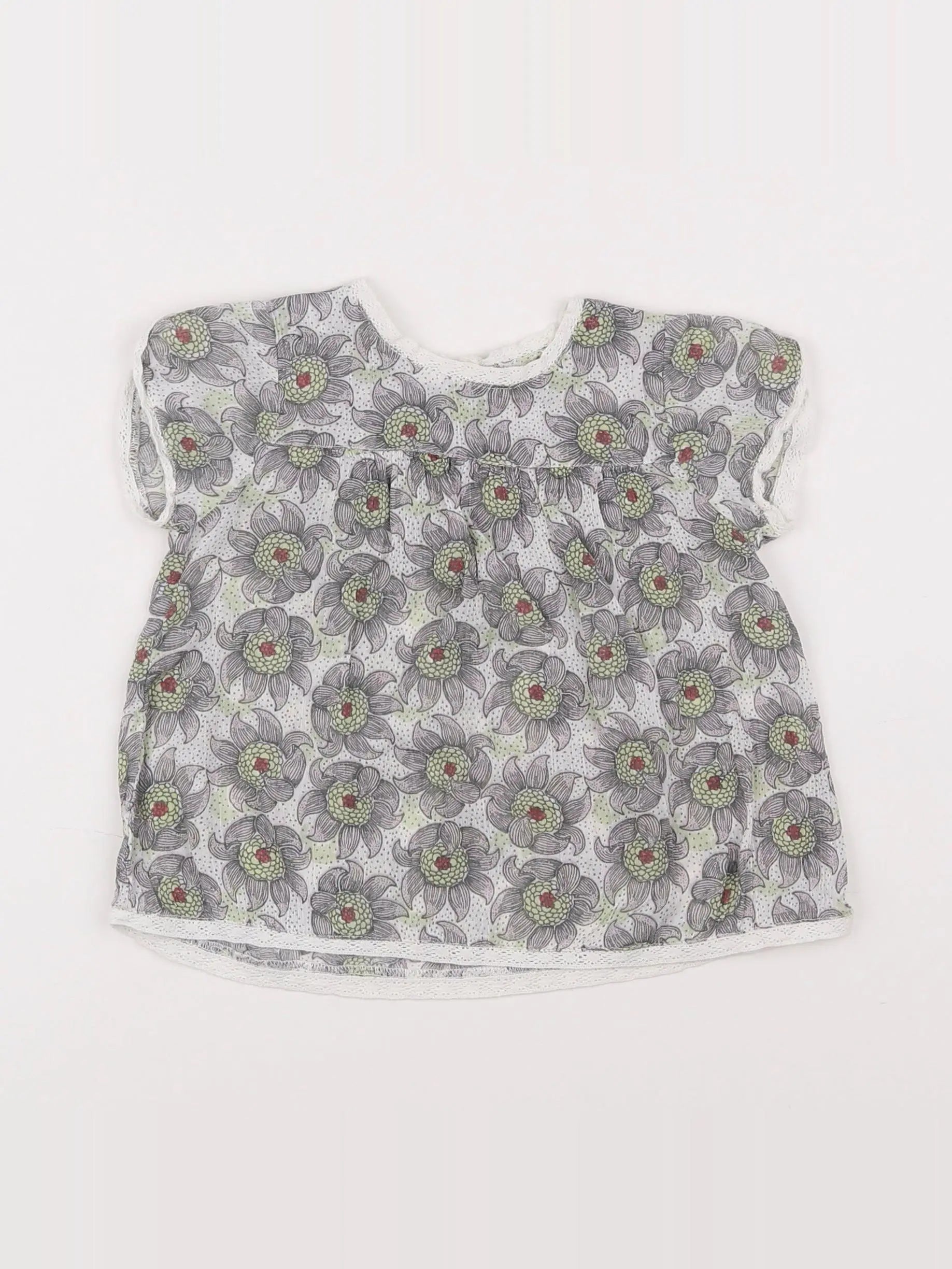 Boutchou - blouse violet - 12 mois