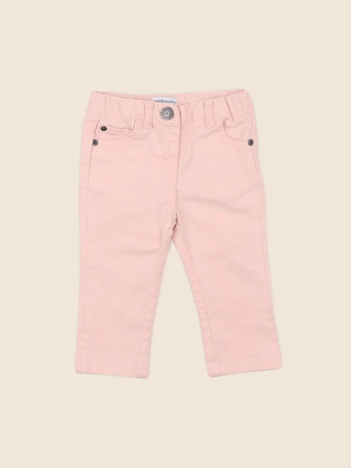 Vertbaudet - pantalon rose - 12 mois