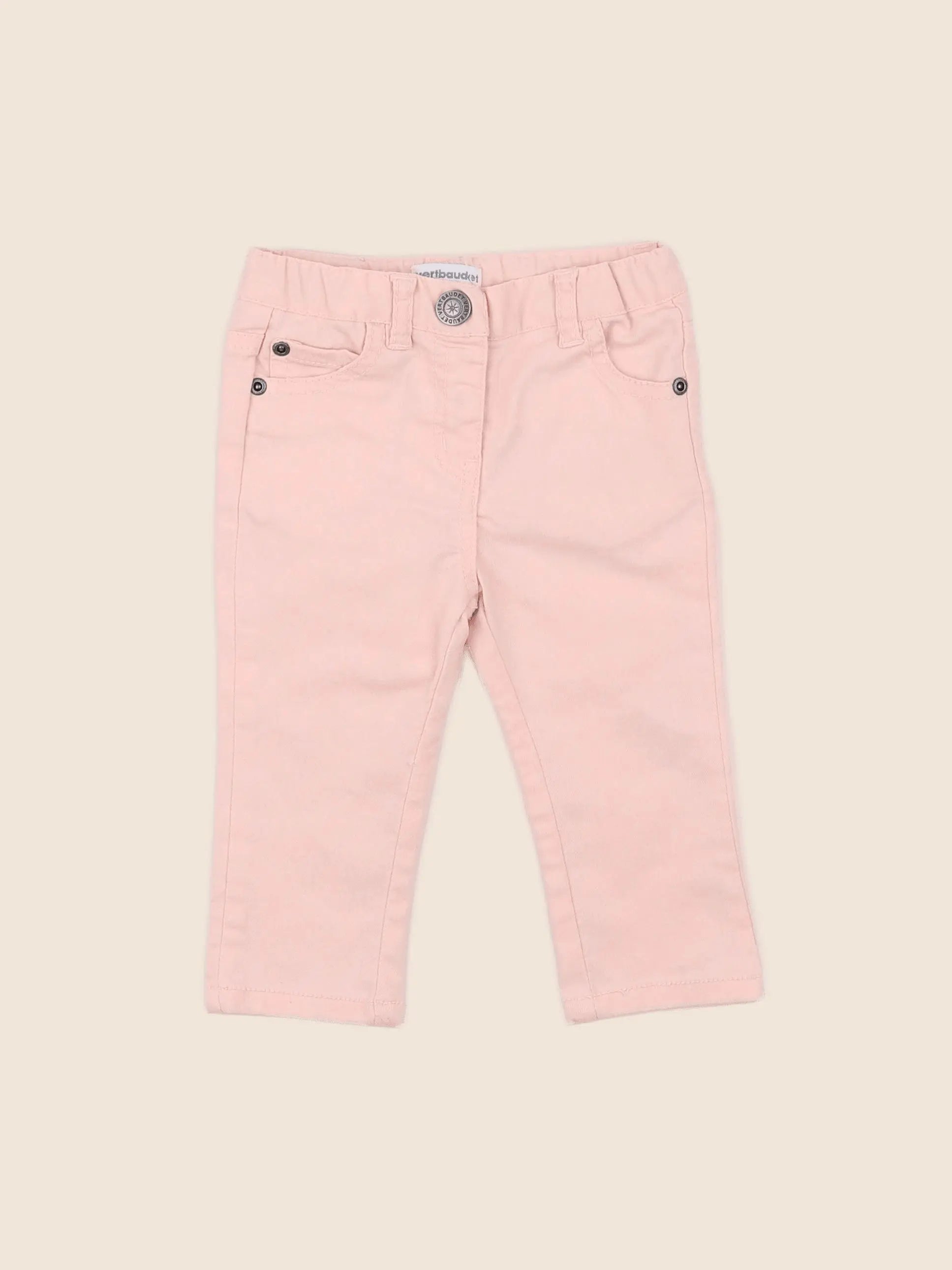 Vertbaudet - pantalon rose - 12 mois