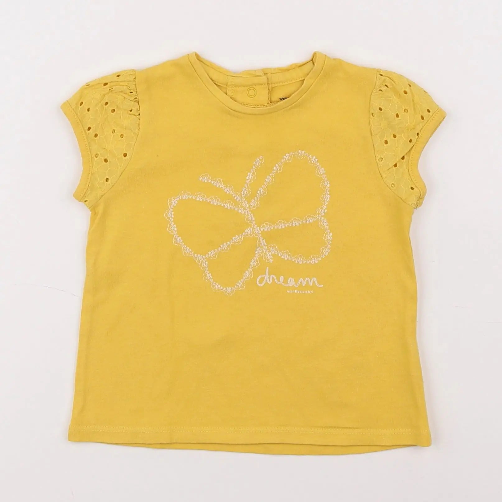Vertbaudet - tee-shirt jaune - 12 mois