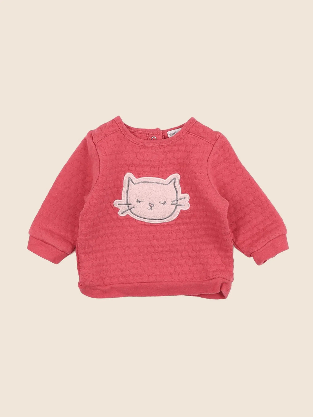 Vertbaudet - sweat rose - 3 mois