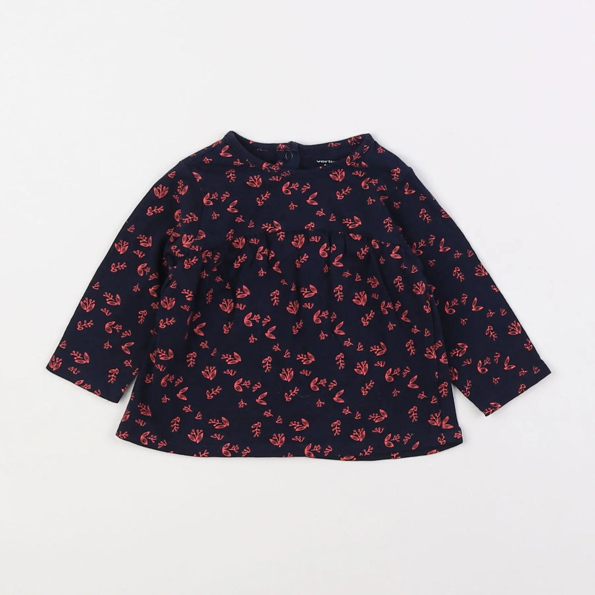 Vertbaudet - tee-shirt bleu - 6 mois