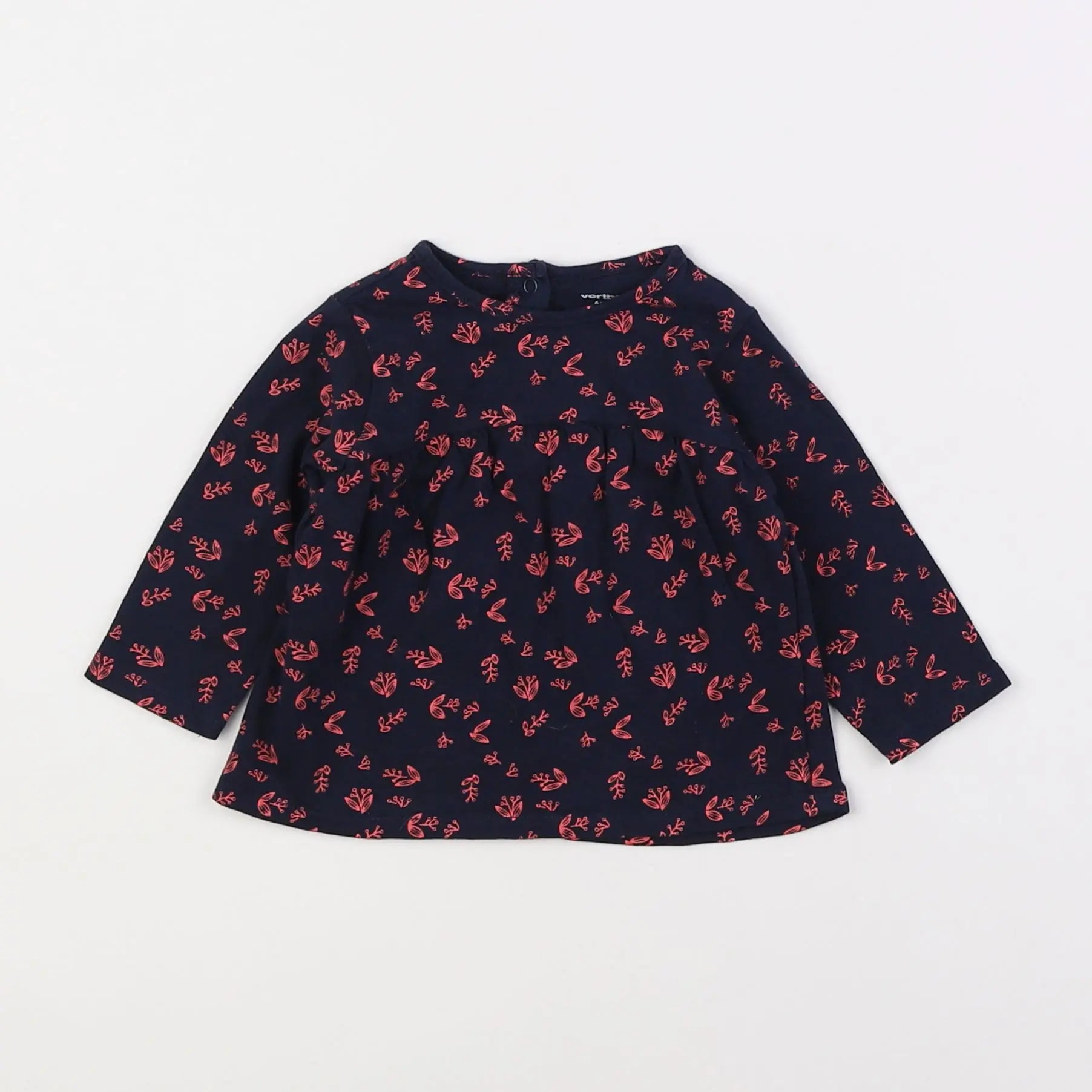 Vertbaudet - tee-shirt bleu - 6 mois