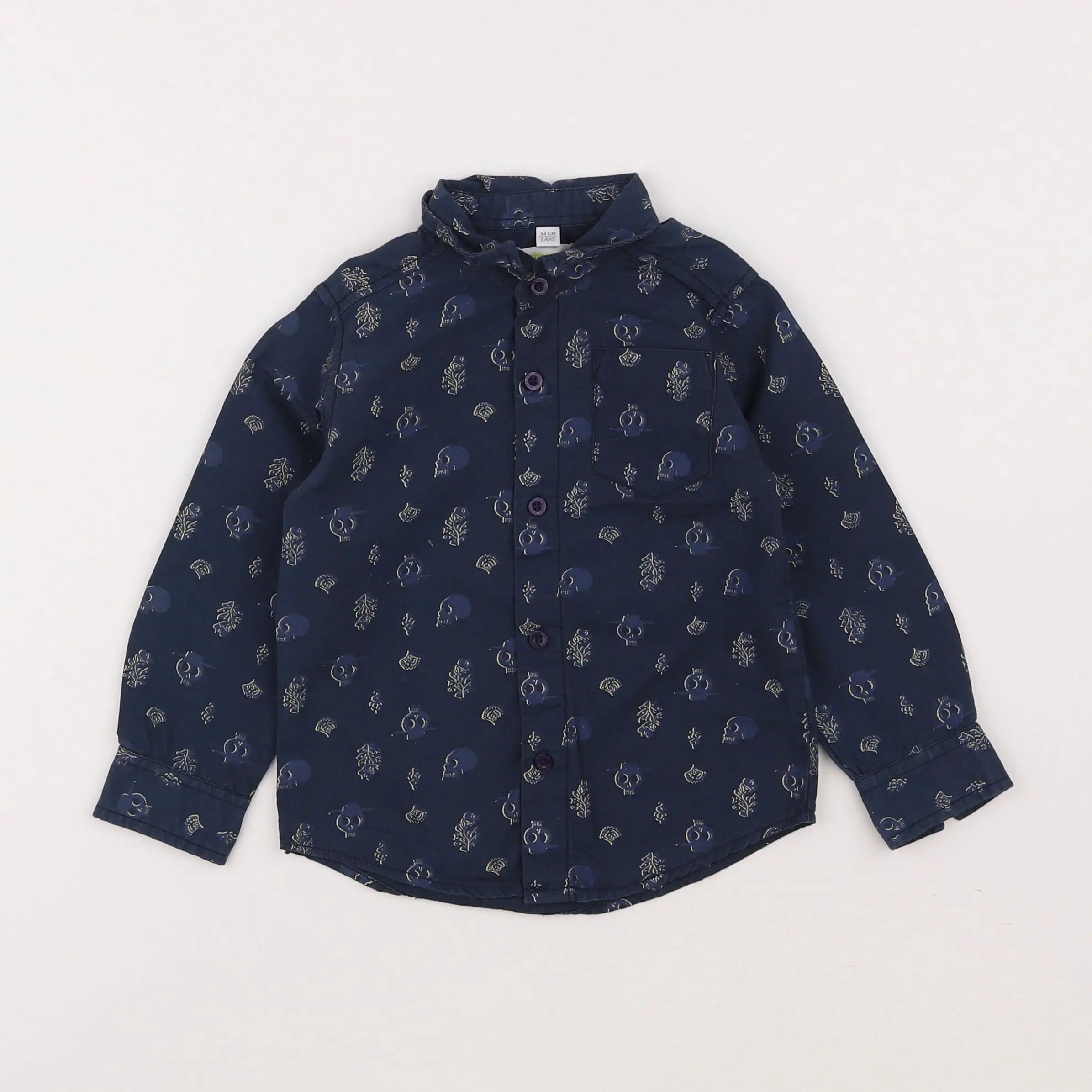 Vertbaudet - chemise bleu - 3 ans