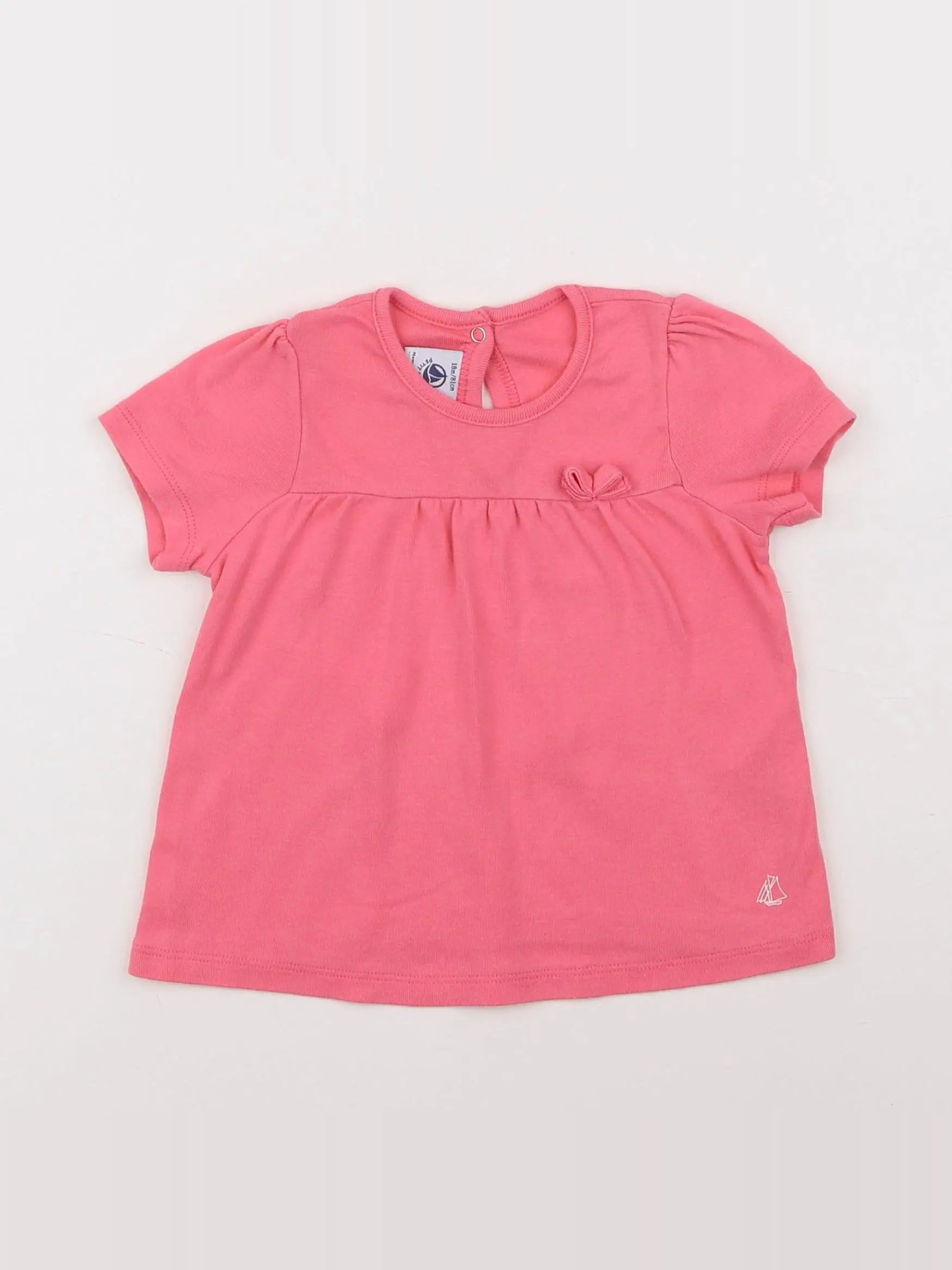 Petit Bateau - tee-shirt rose - 18 mois