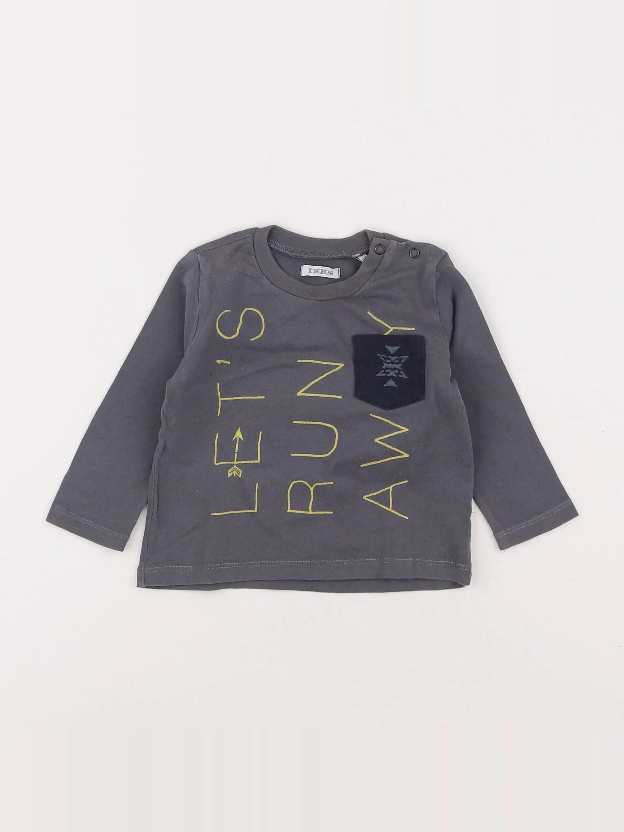 IKKS - tee-shirt gris - 6 mois