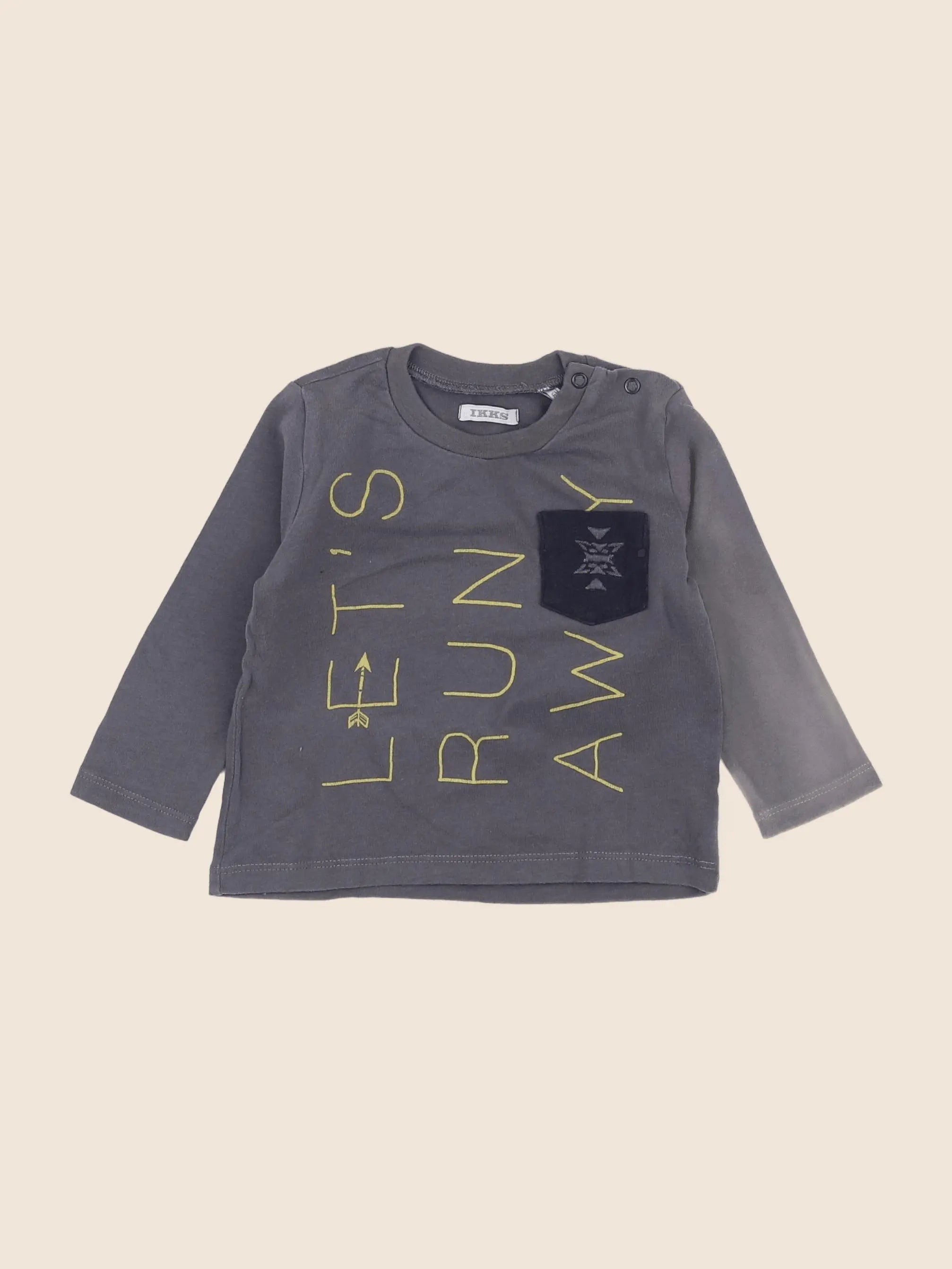 IKKS - tee-shirt gris - 6 mois